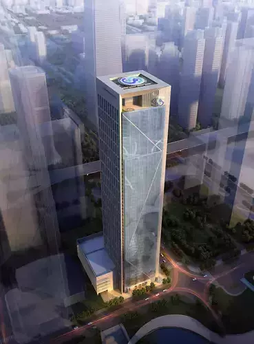 3Dmax fashion city commercial square building 352