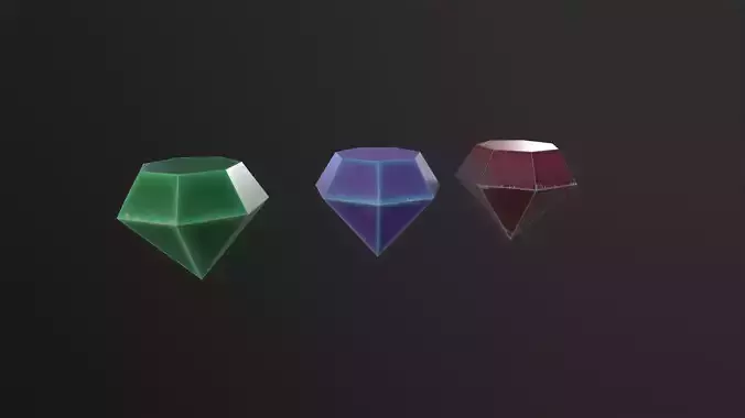 Crystal 3D Model Low-poly 3D model