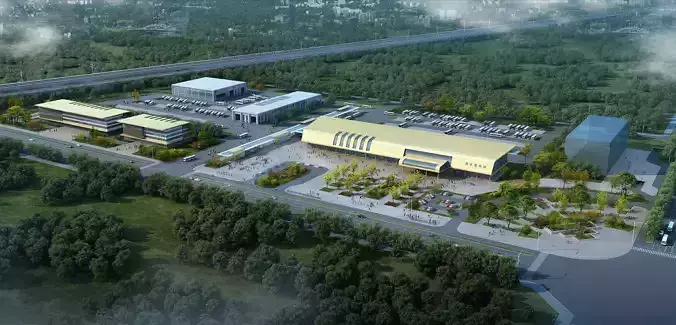 3Dmax fashion city commercial square building 358