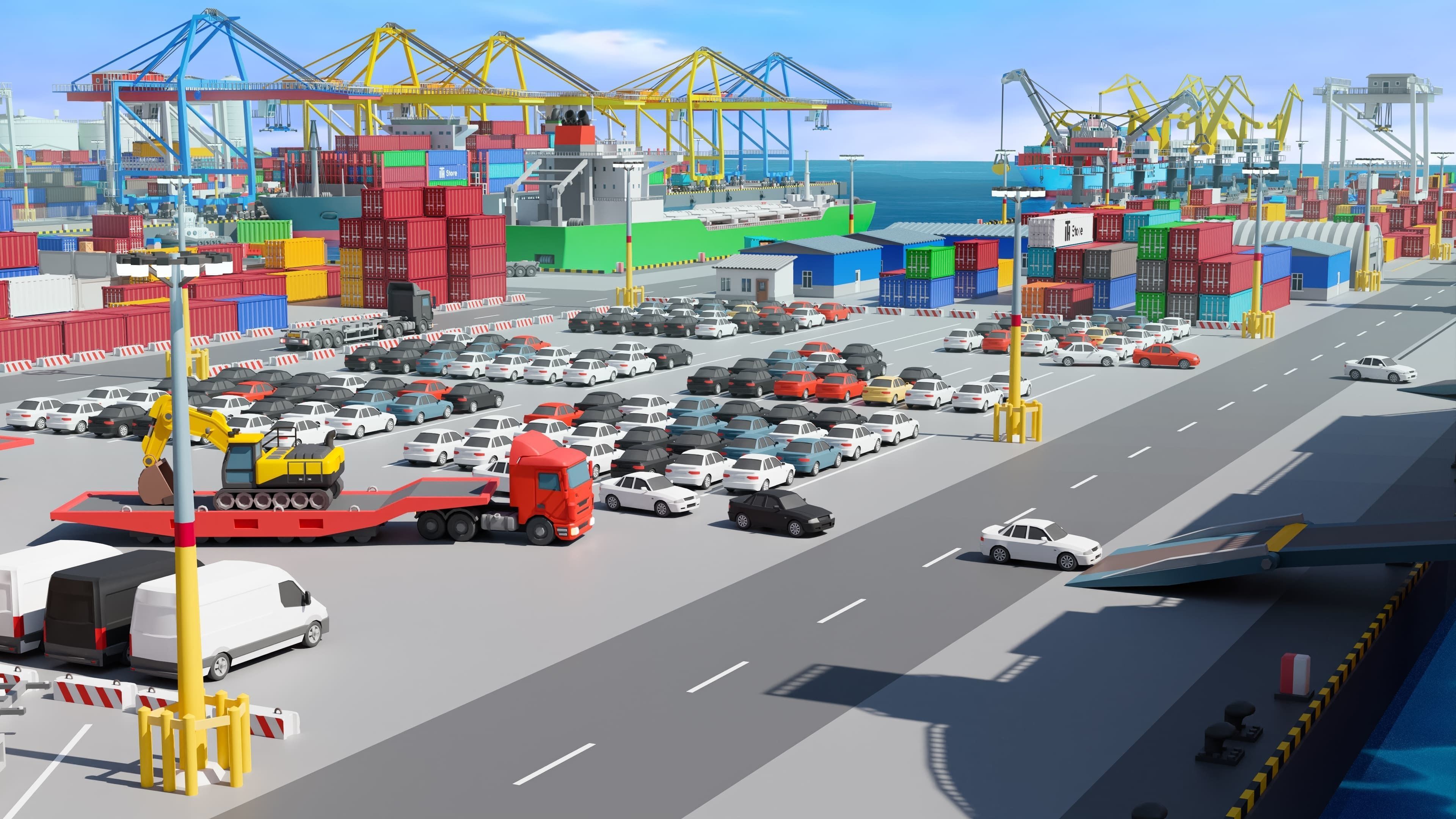 Port 1 Low-poly 3D model_40