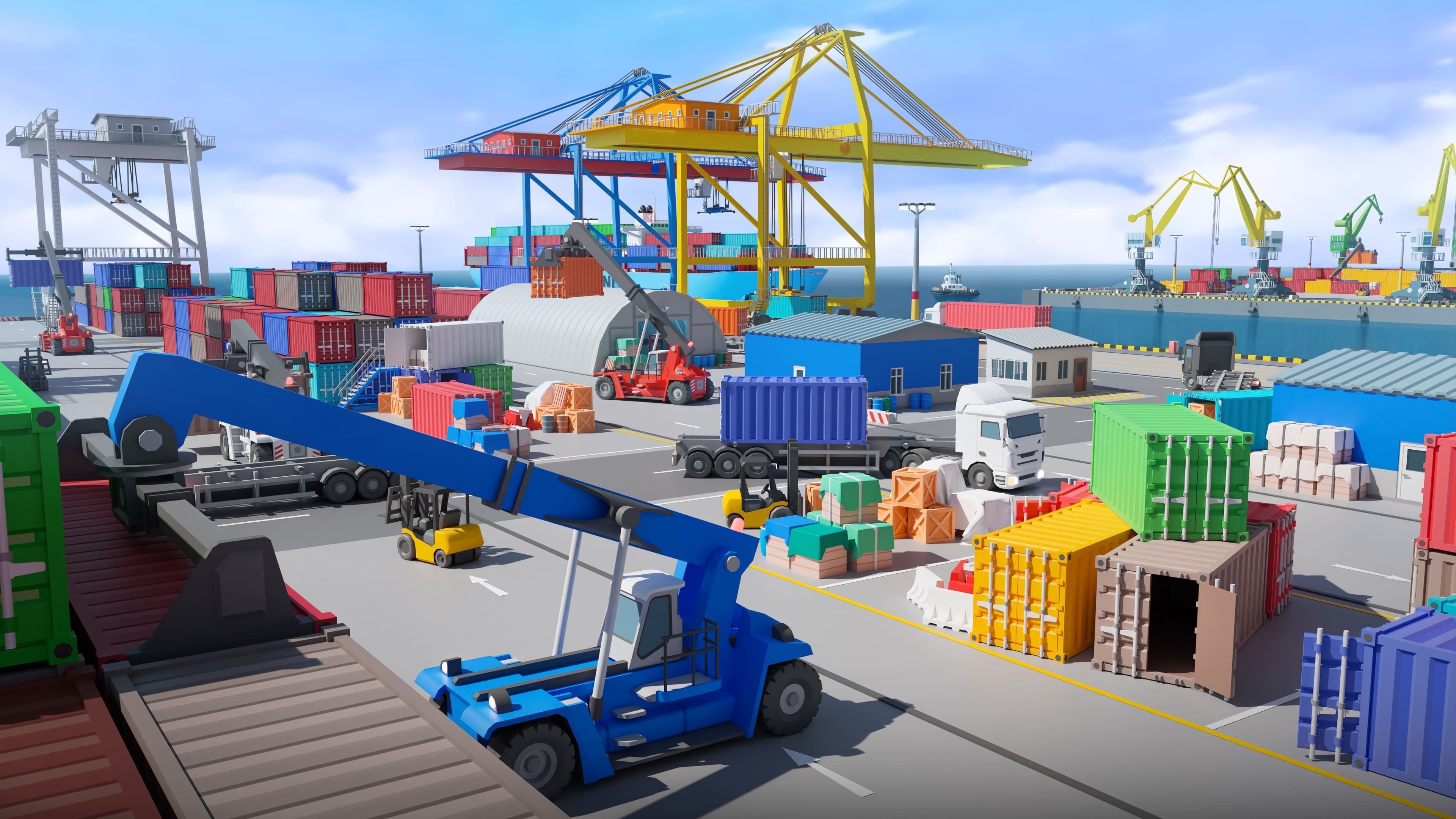 Port 1 Low-poly 3D model_34
