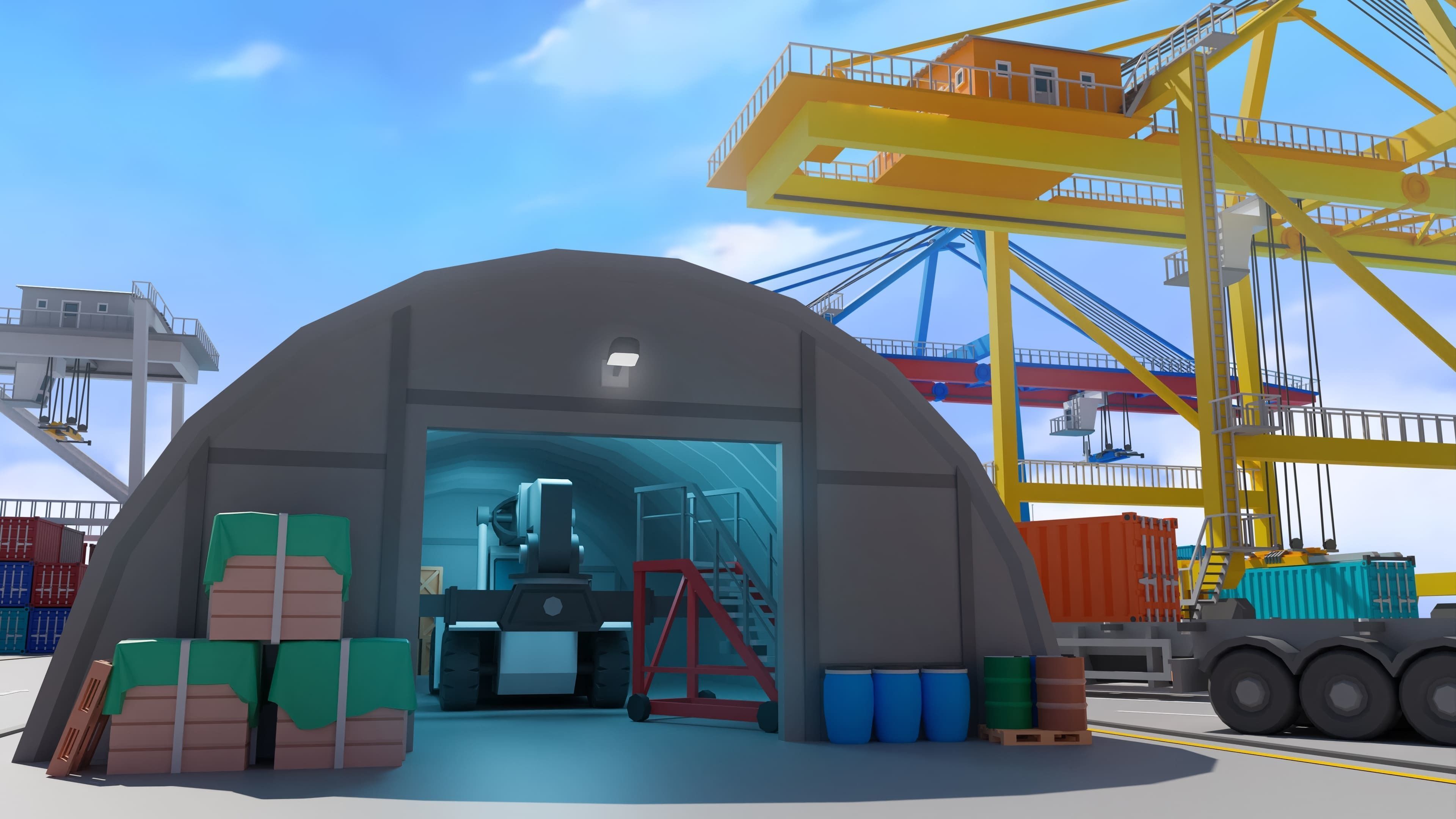 Port 1 Low-poly 3D model_18