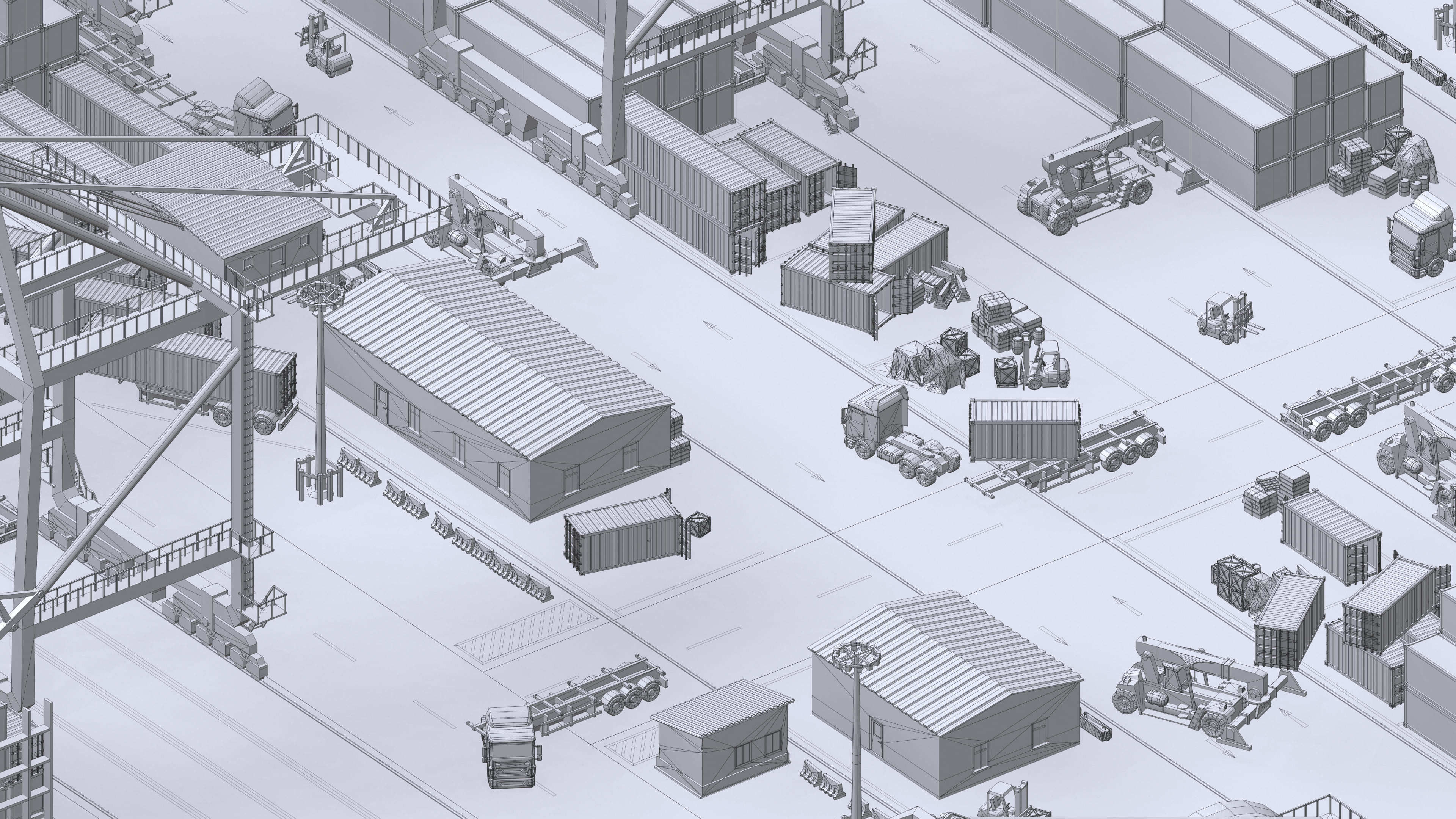 Port 1 Low-poly 3D model_47