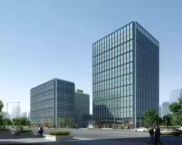 3Dmax fashion city commercial square building 367