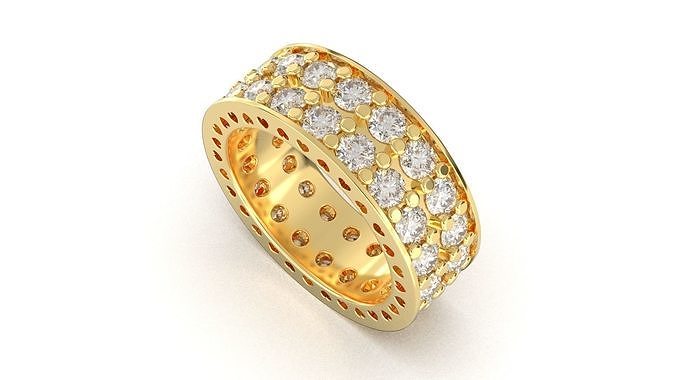 Engagement Diamond Ring detail R043 3D print model 3D print model