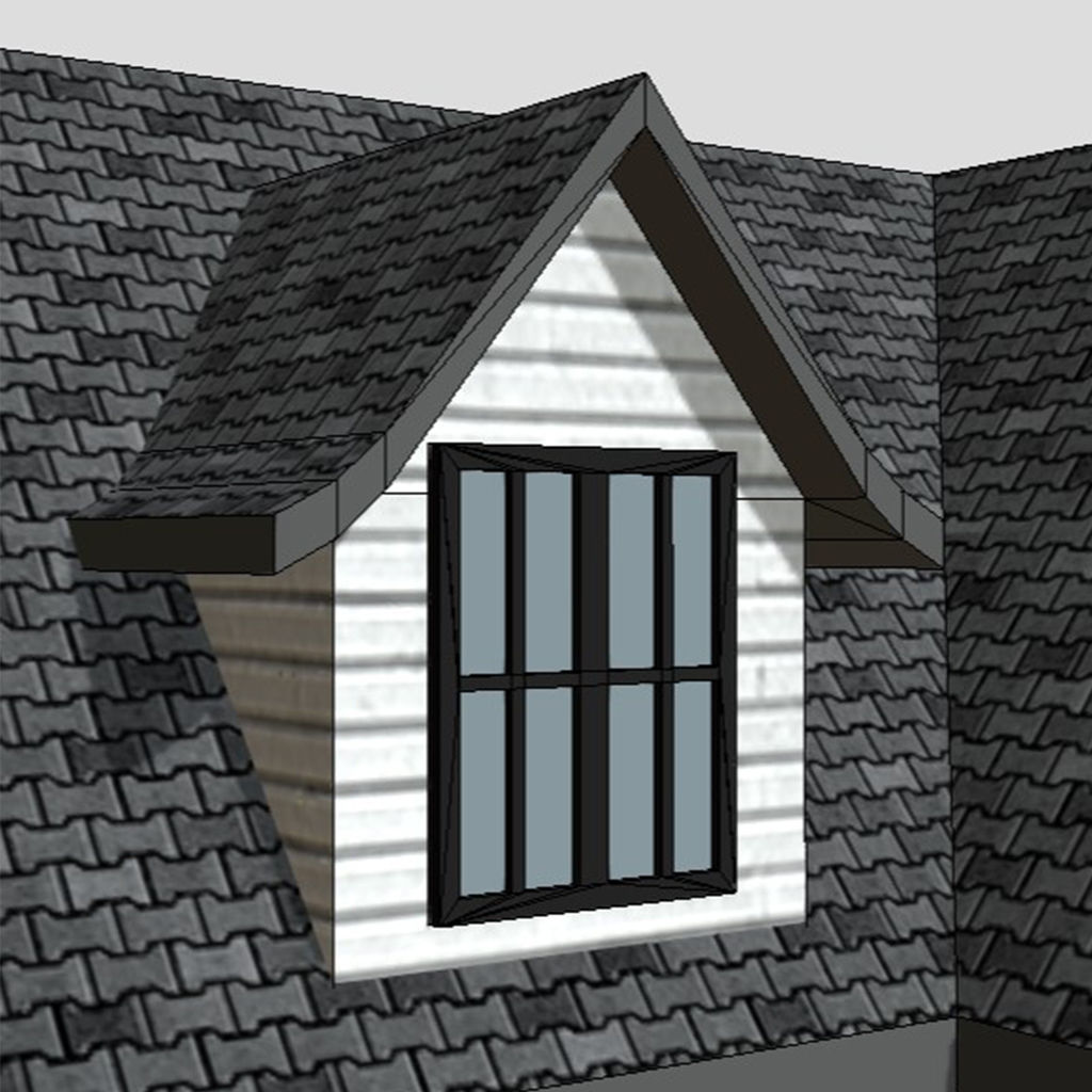 American Style Cottage - Town House Model Low-poly 3D model_7