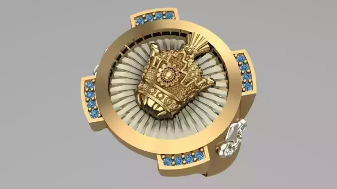 Gold Crown men ring