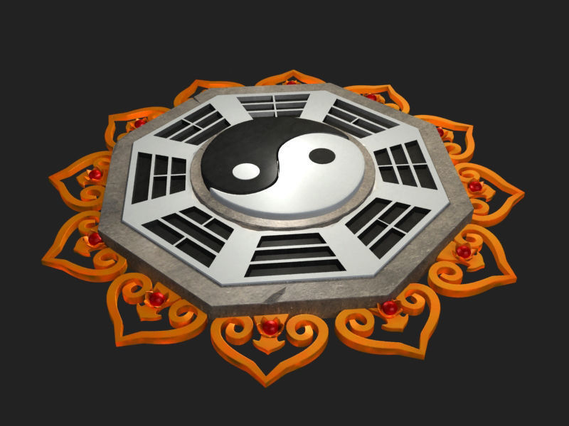 Tai Chi altar respawn Dragons platform shrine stairs base 3D model CGTrader