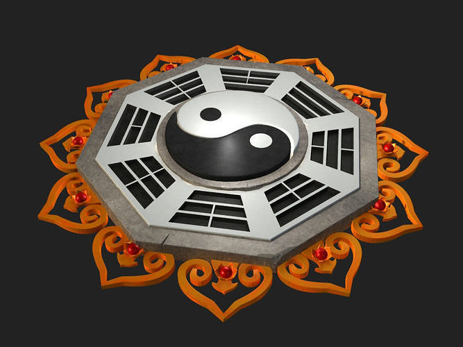 Tai Chi altar respawn Dragons   platform shrine stairs base 3D model