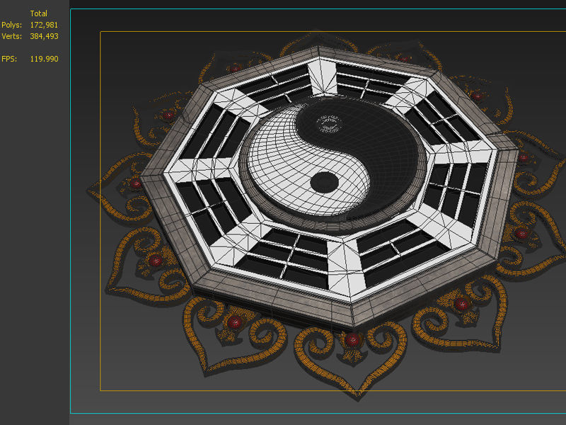 Tai Chi altar respawn Dragons platform shrine stairs base 3D model CGTrader