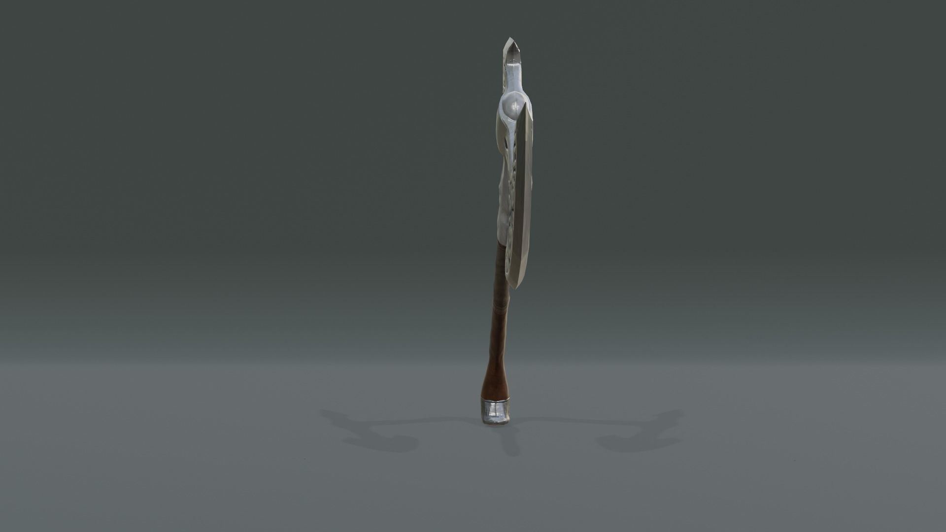 3D Low Poly Medieval War Axe Low-poly 3D model_9