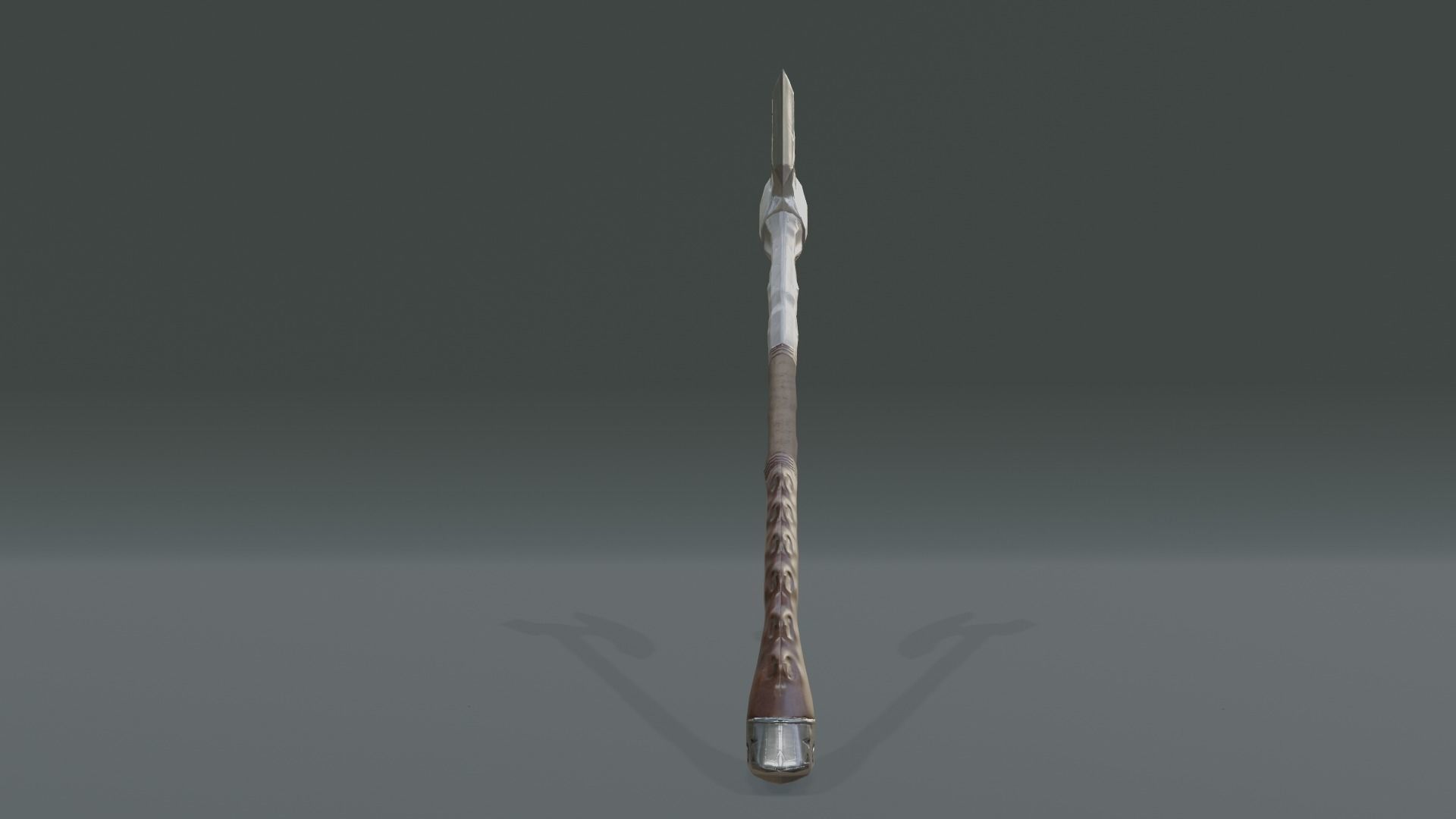 3D Low Poly Medieval War Axe Low-poly 3D model_5