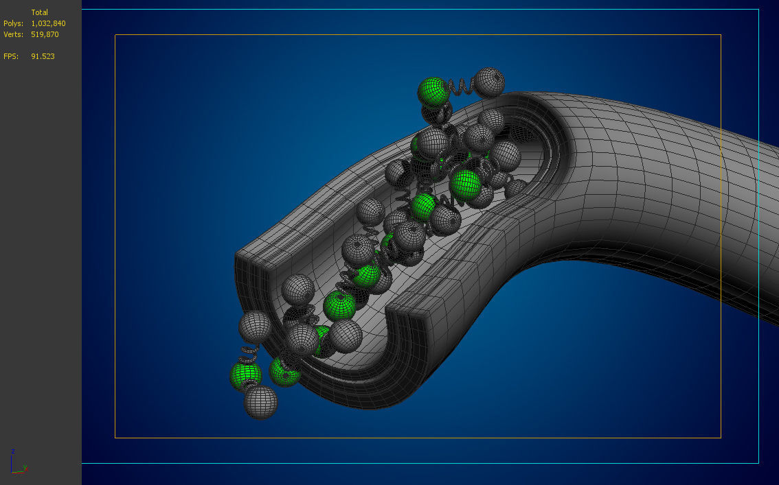 Artery Vein Clog Clot Clogged Stream Bloodflow Layers Section 3D model_4