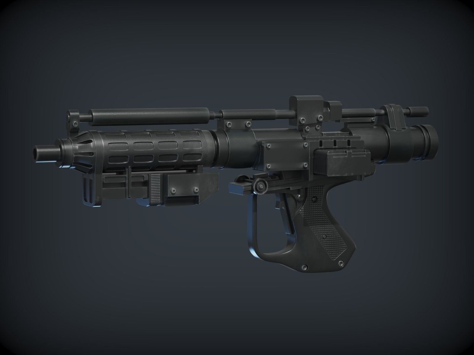 E-5 COMMANDO DROID BLASTER LIFE SIZE FOR 3D PRINT 3D print model