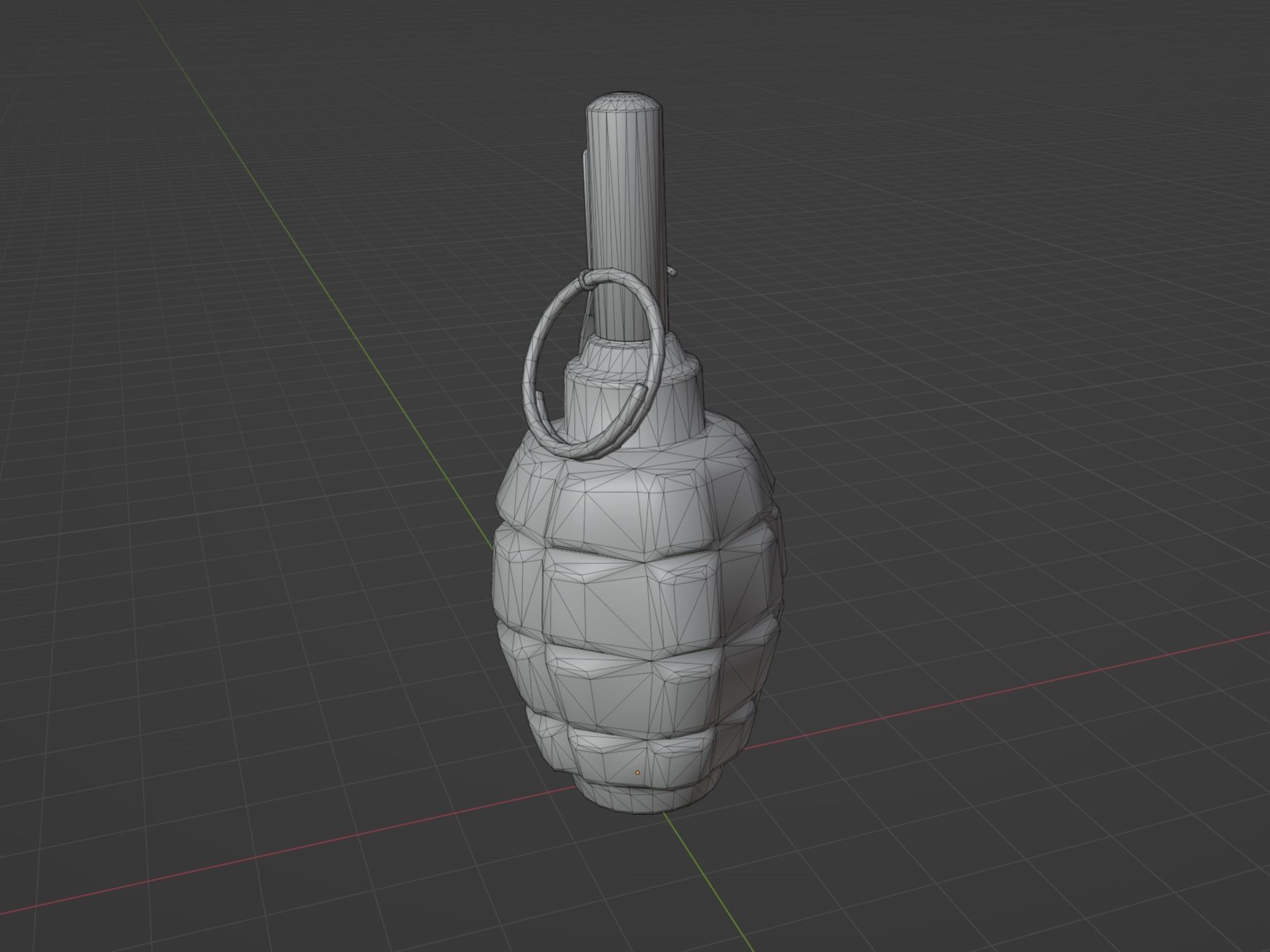 F1 Grenade Low-poly 3D model_1