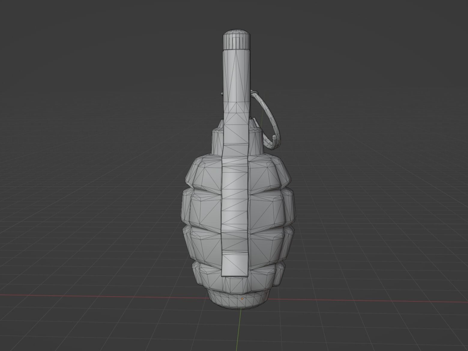 F1 Grenade Low-poly 3D model_5
