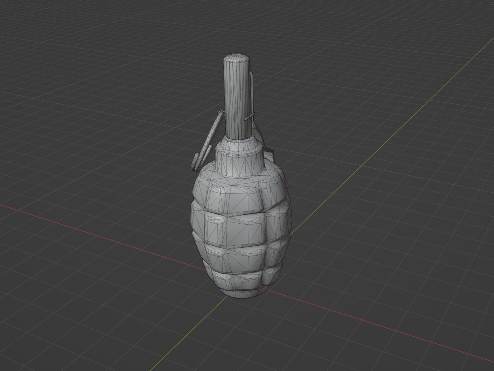 F1 Grenade Low-poly 3D model_2