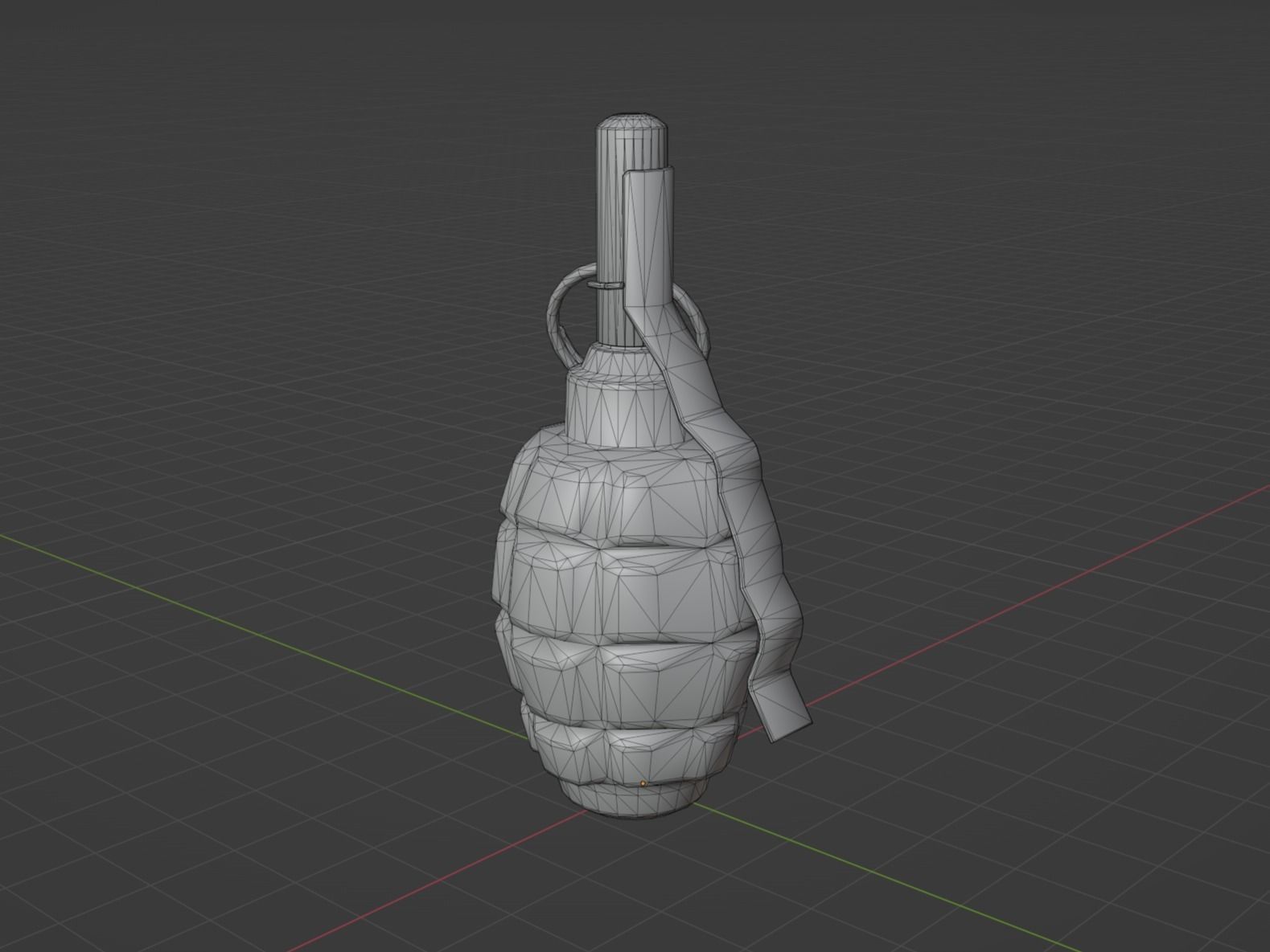 F1 Grenade Low-poly 3D model_4