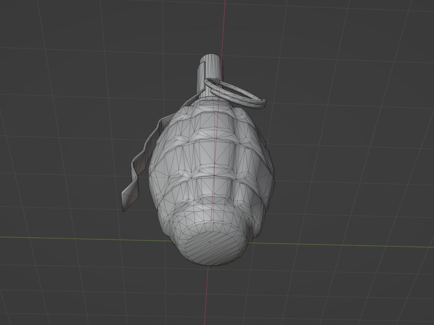 F1 Grenade Low-poly 3D model_6