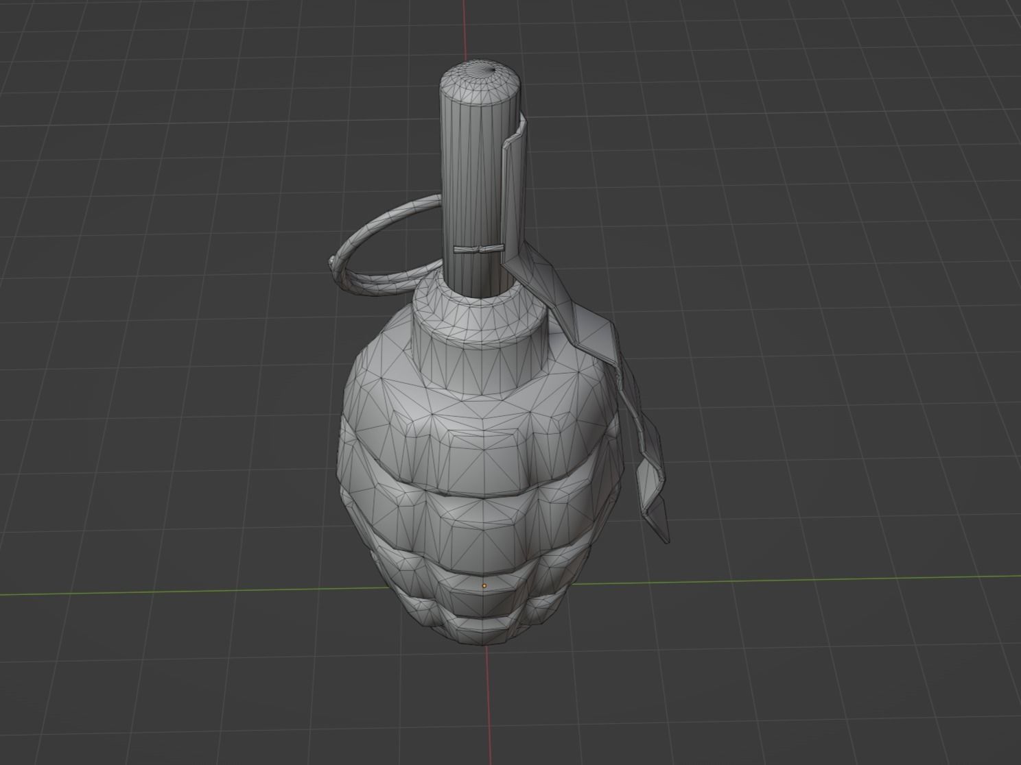 F1 Grenade Low-poly 3D model_8