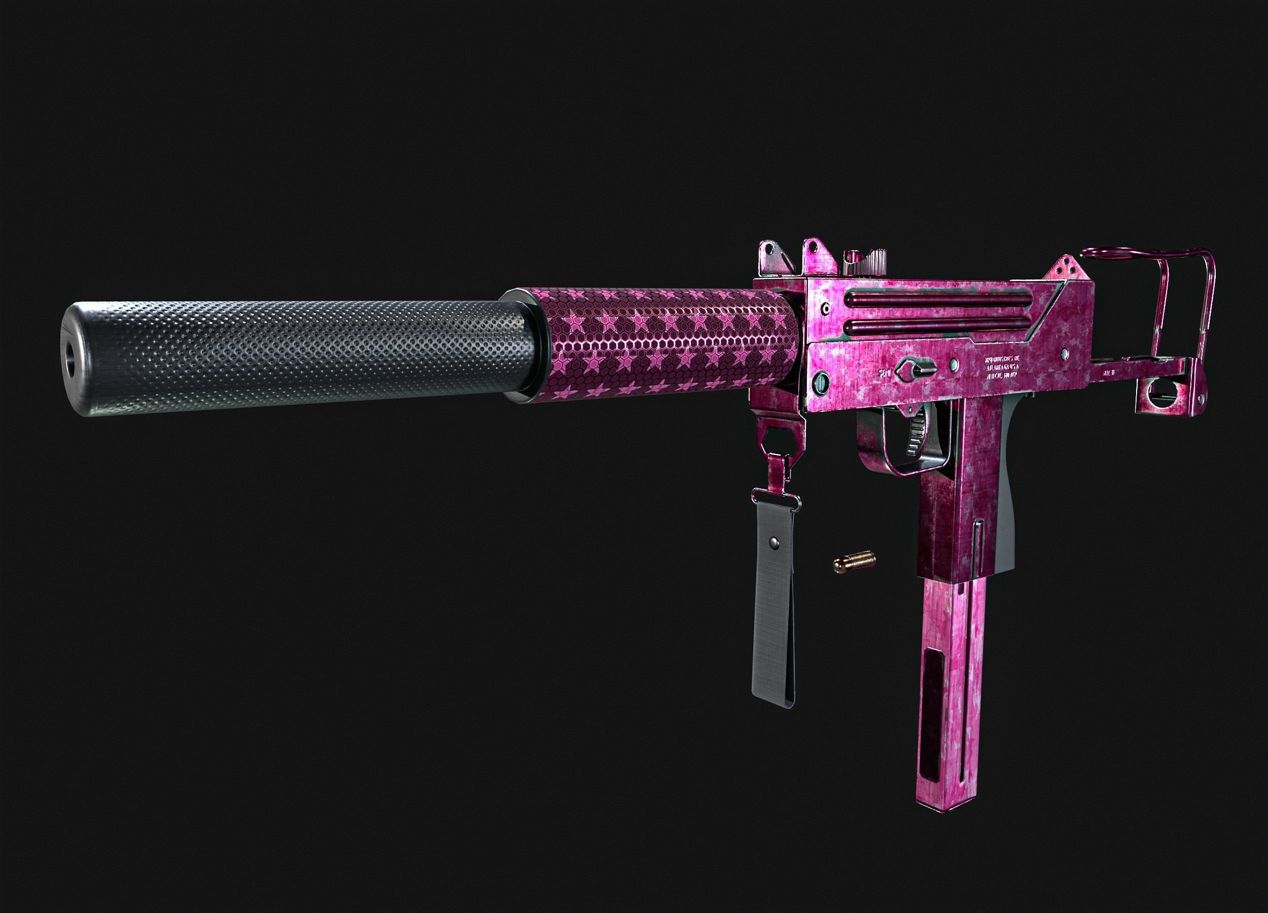 MAC 11 SMG  PACK Low-poly 3D model_4