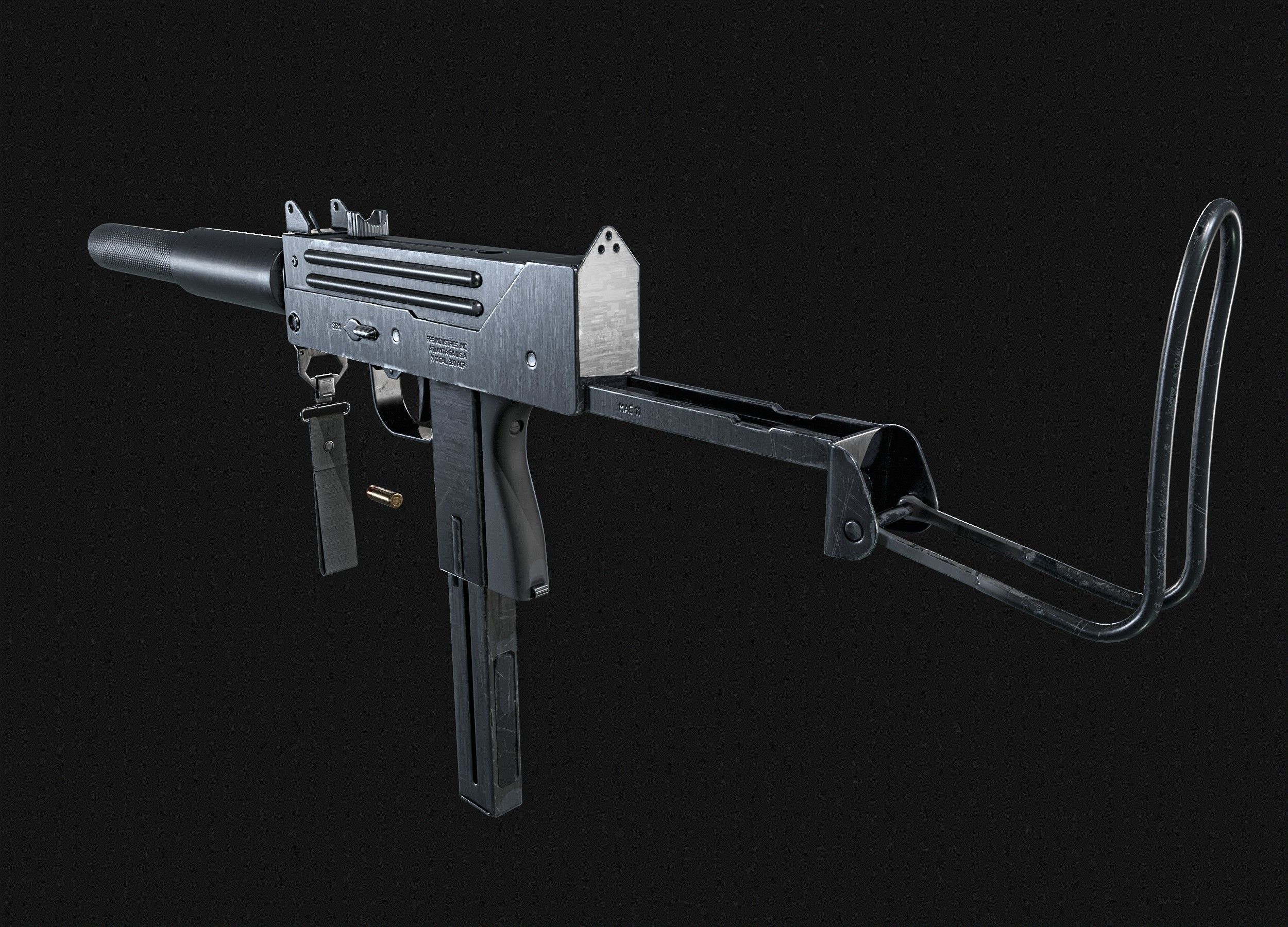 MAC 11 SMG  PACK Low-poly 3D model_19