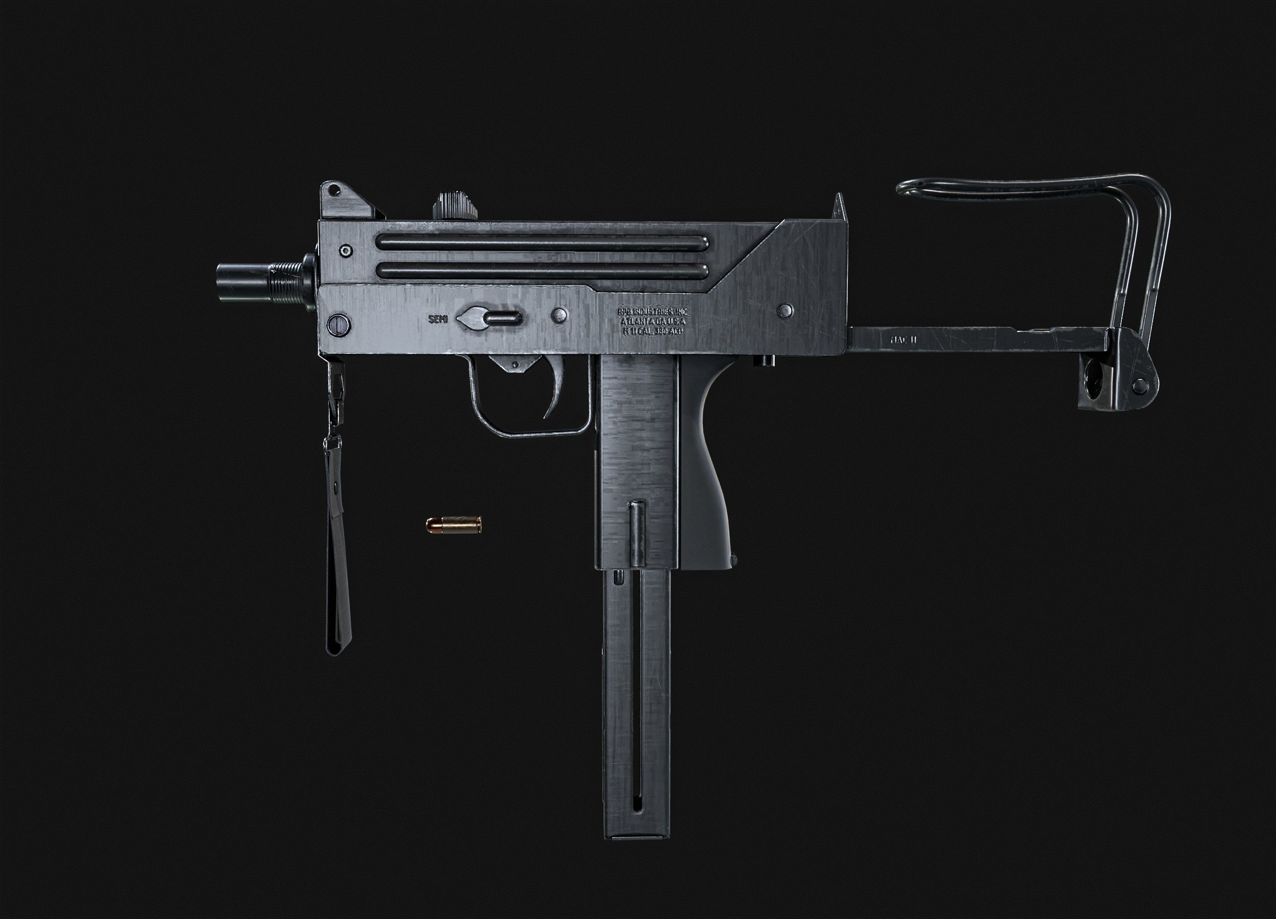 MAC 11 SMG  PACK Low-poly 3D model_15