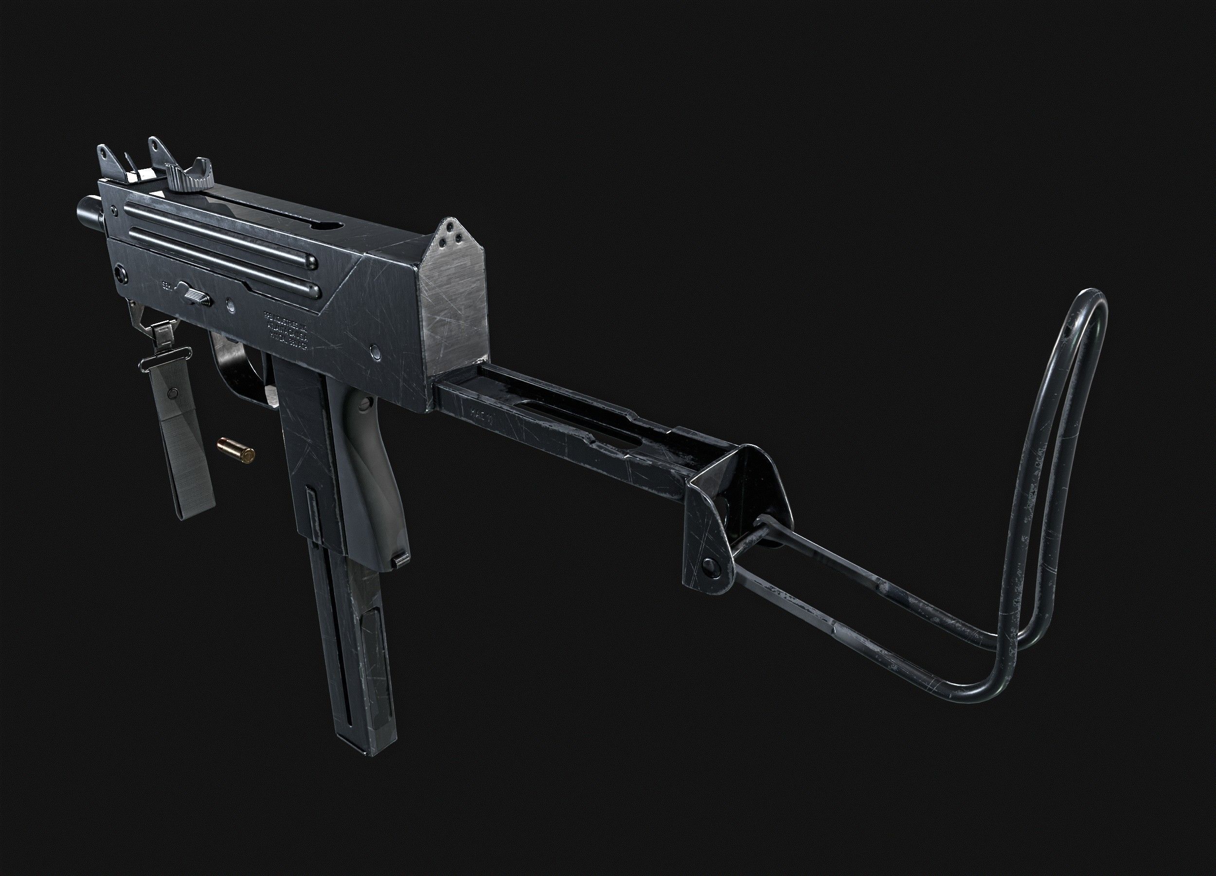 MAC 11 SMG  PACK Low-poly 3D model_17
