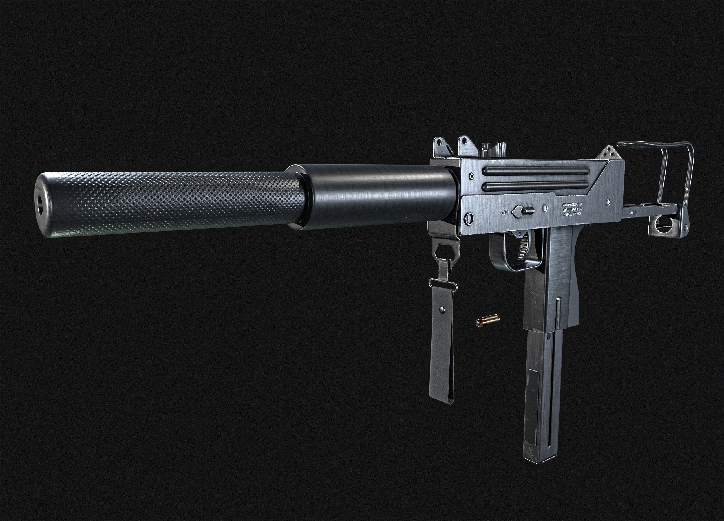MAC 11 SMG  PACK Low-poly 3D model_2