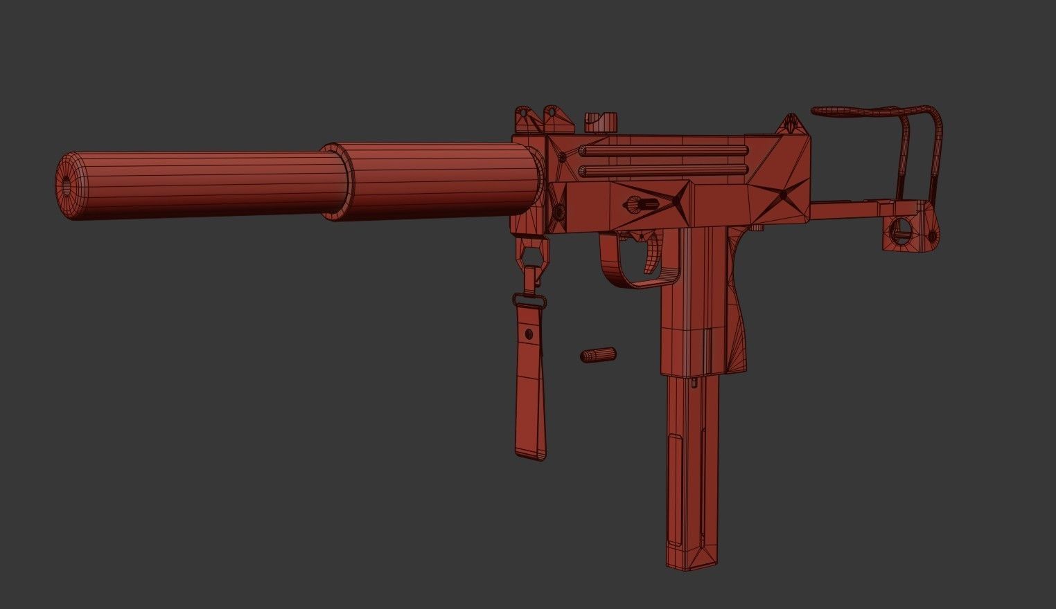MAC 11 SMG  PACK Low-poly 3D model_32