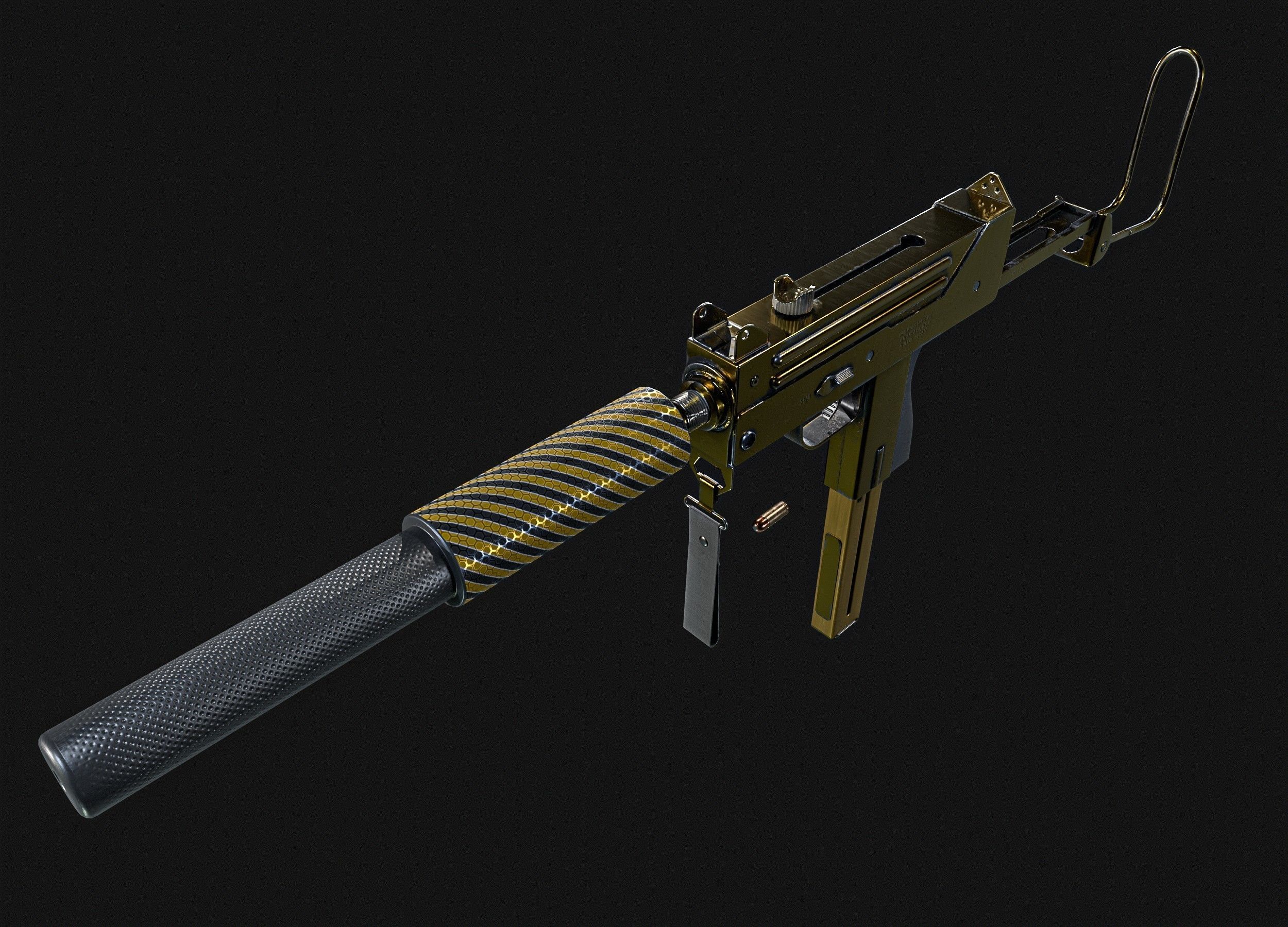 MAC 11 SMG  PACK Low-poly 3D model_24