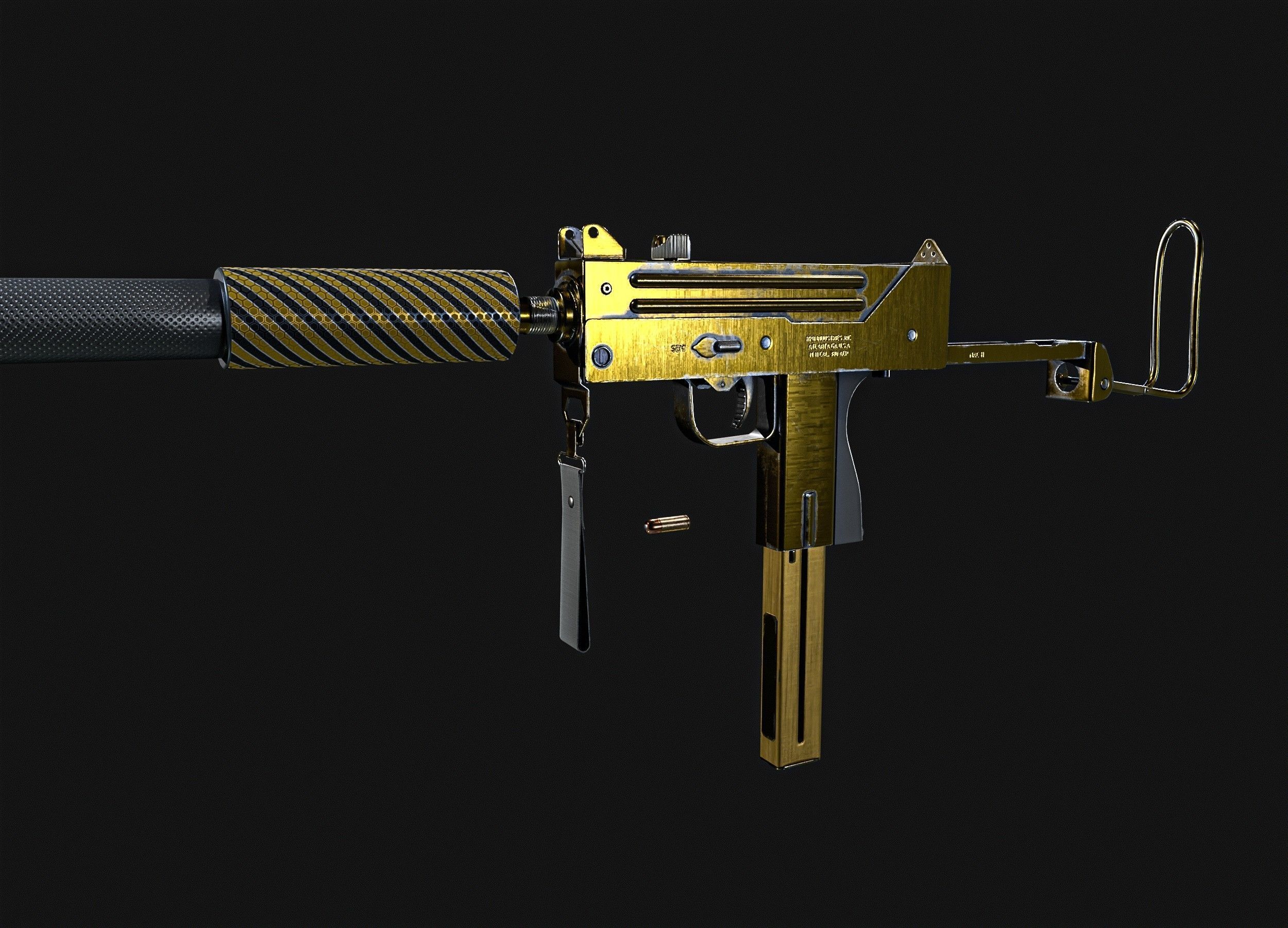 MAC 11 SMG  PACK Low-poly 3D model_27
