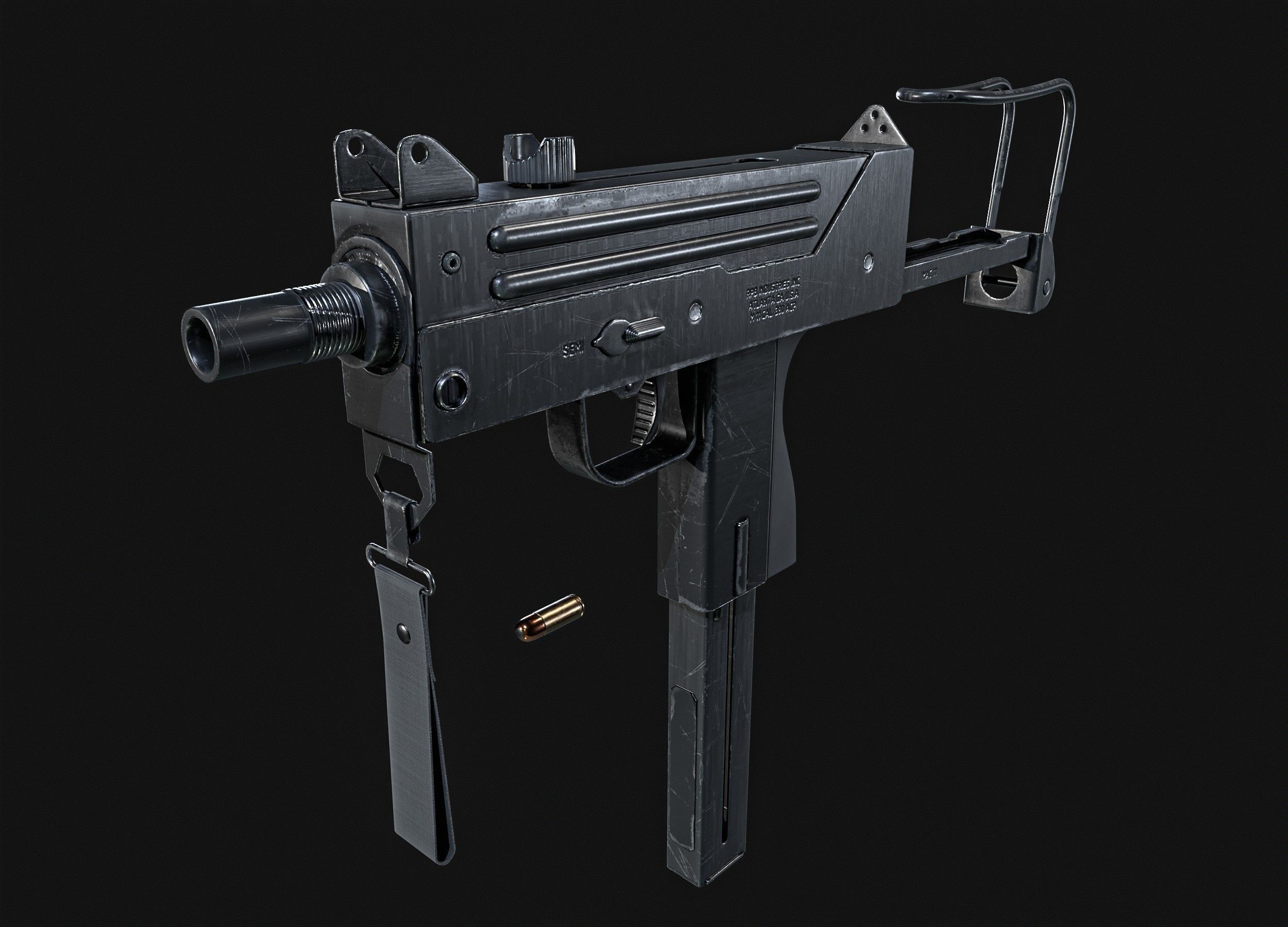 MAC 11 SMG  PACK Low-poly 3D model_13