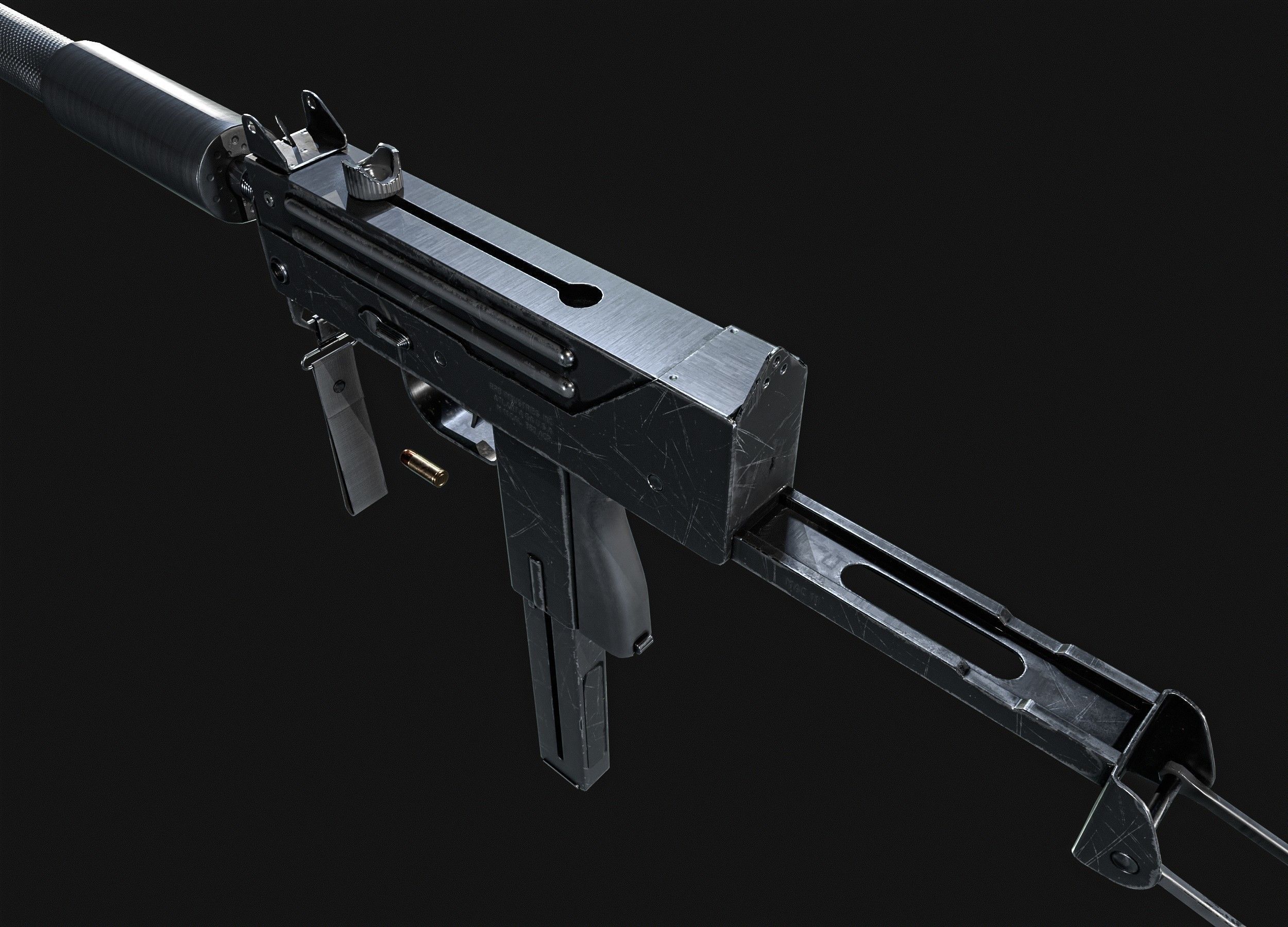 MAC 11 SMG  PACK Low-poly 3D model_22