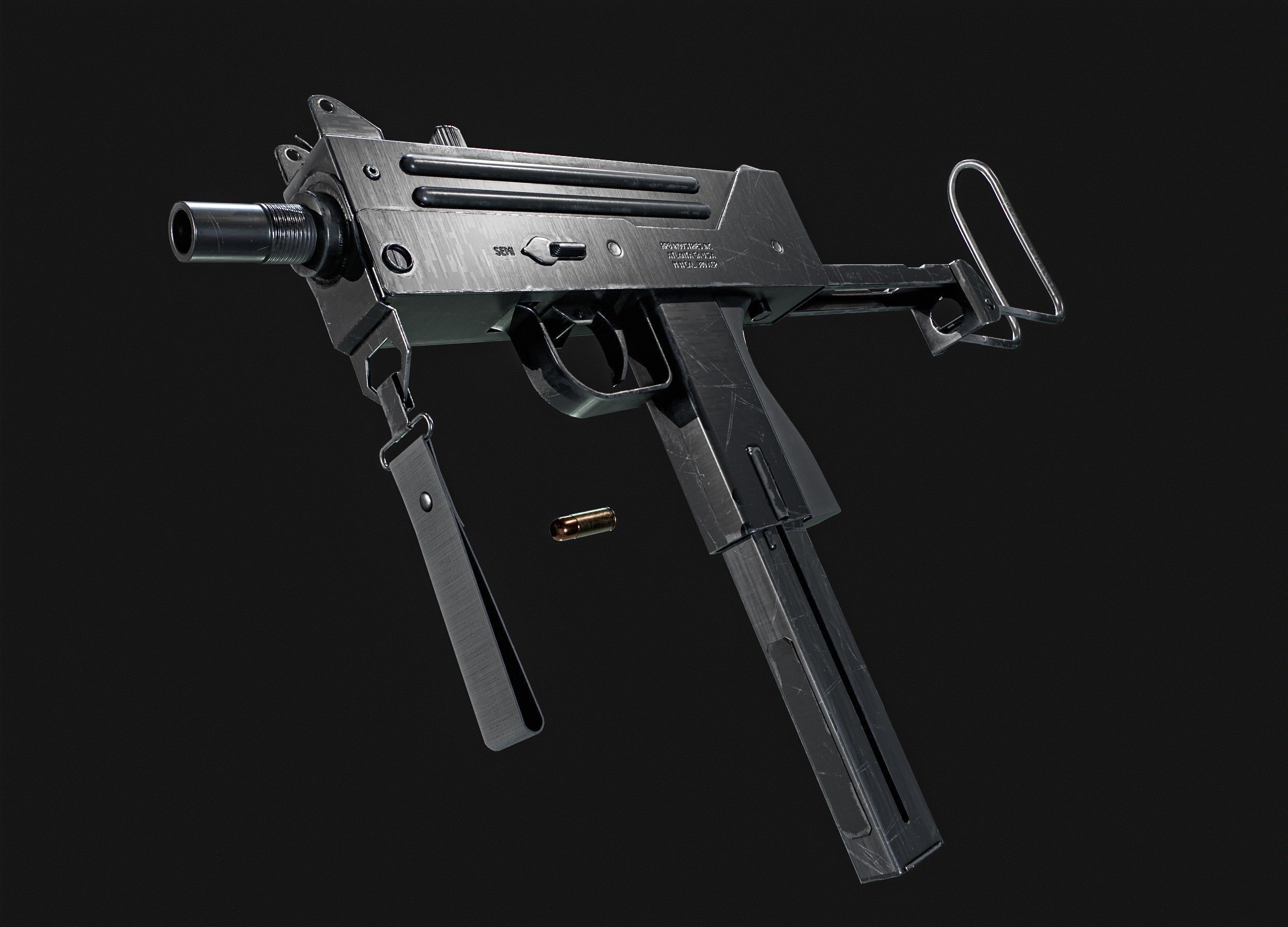 MAC 11 SMG  PACK Low-poly 3D model_25