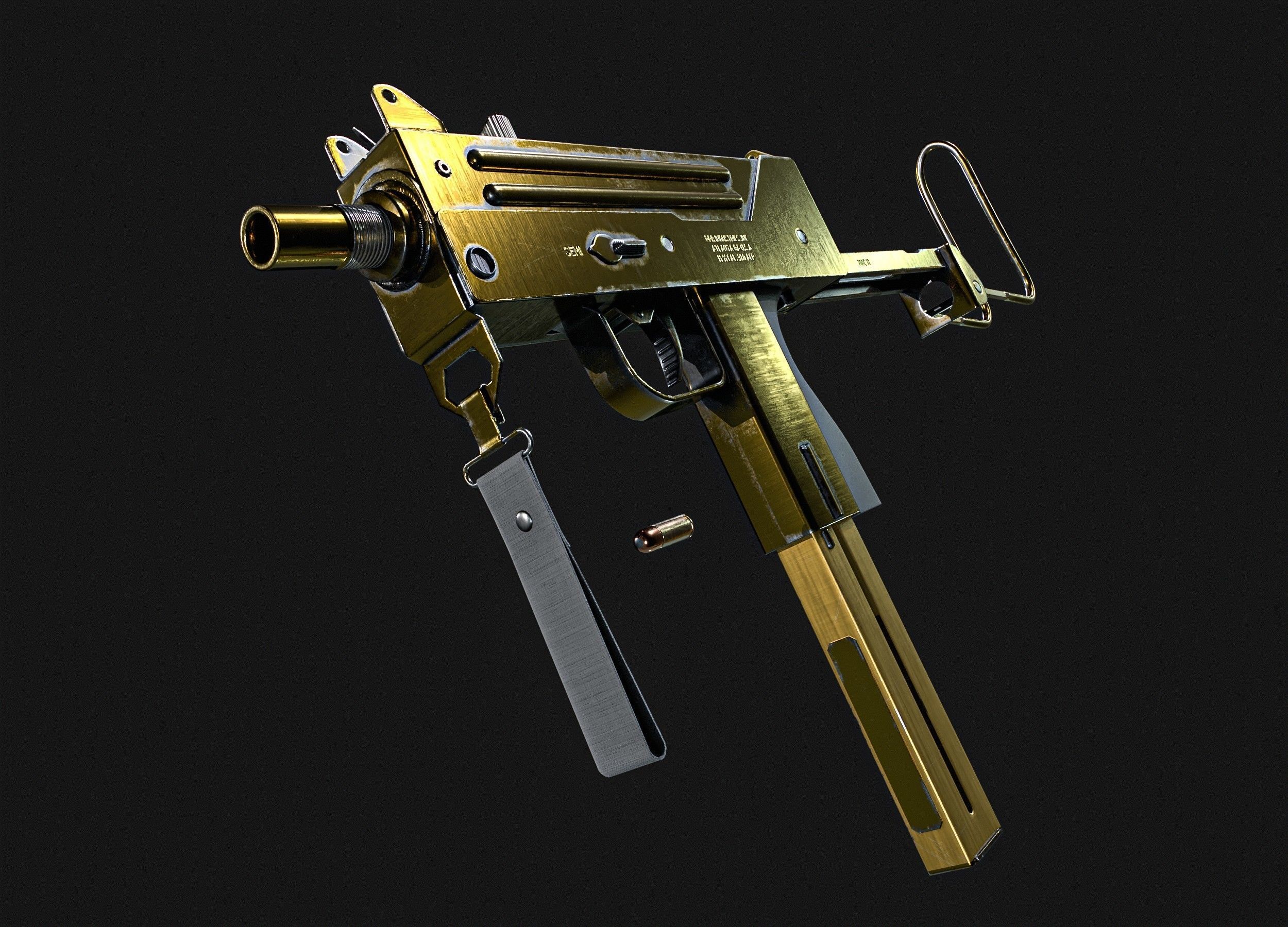 MAC 11 SMG  PACK Low-poly 3D model_30