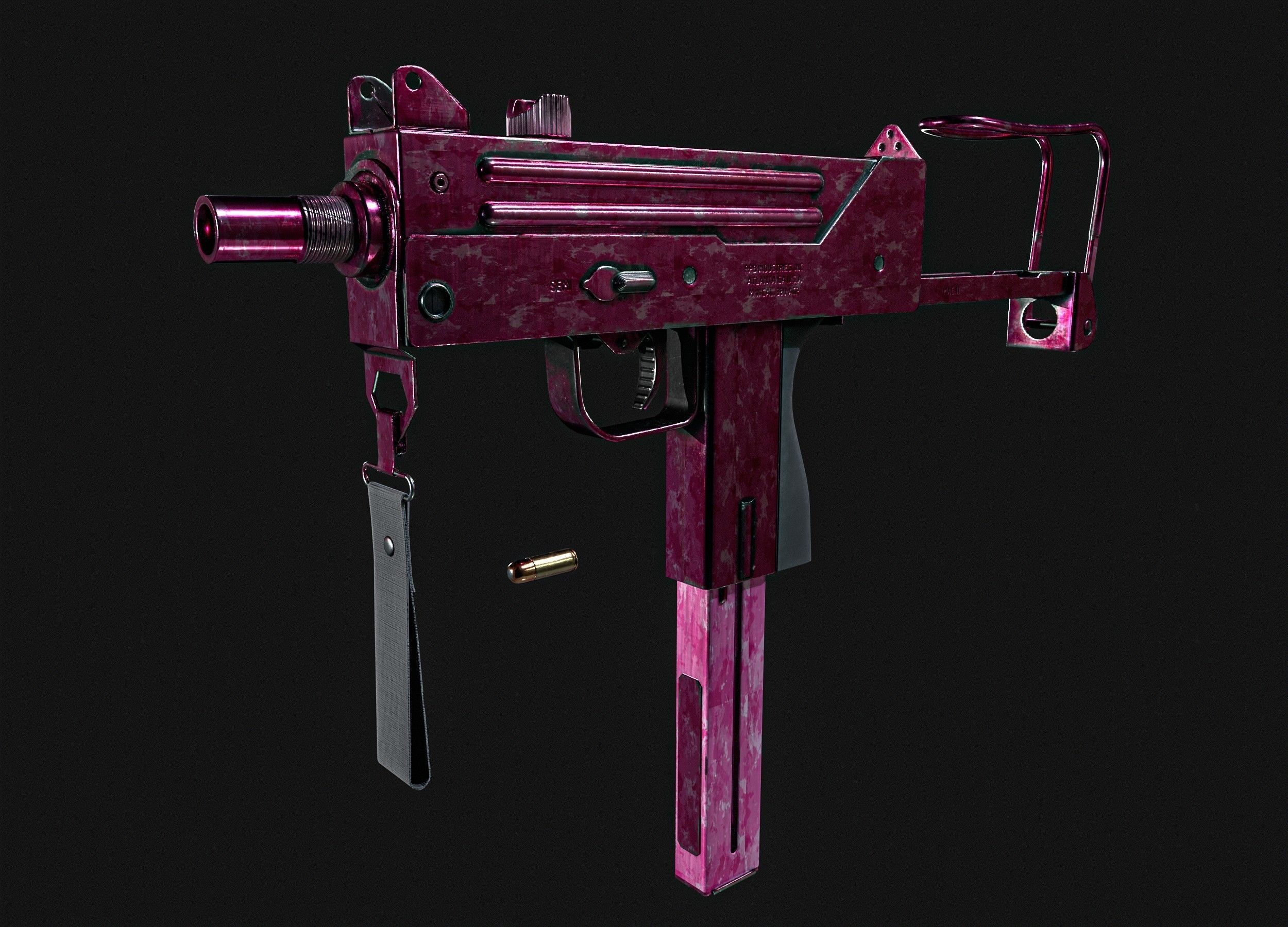 MAC 11 SMG  PACK Low-poly 3D model_8