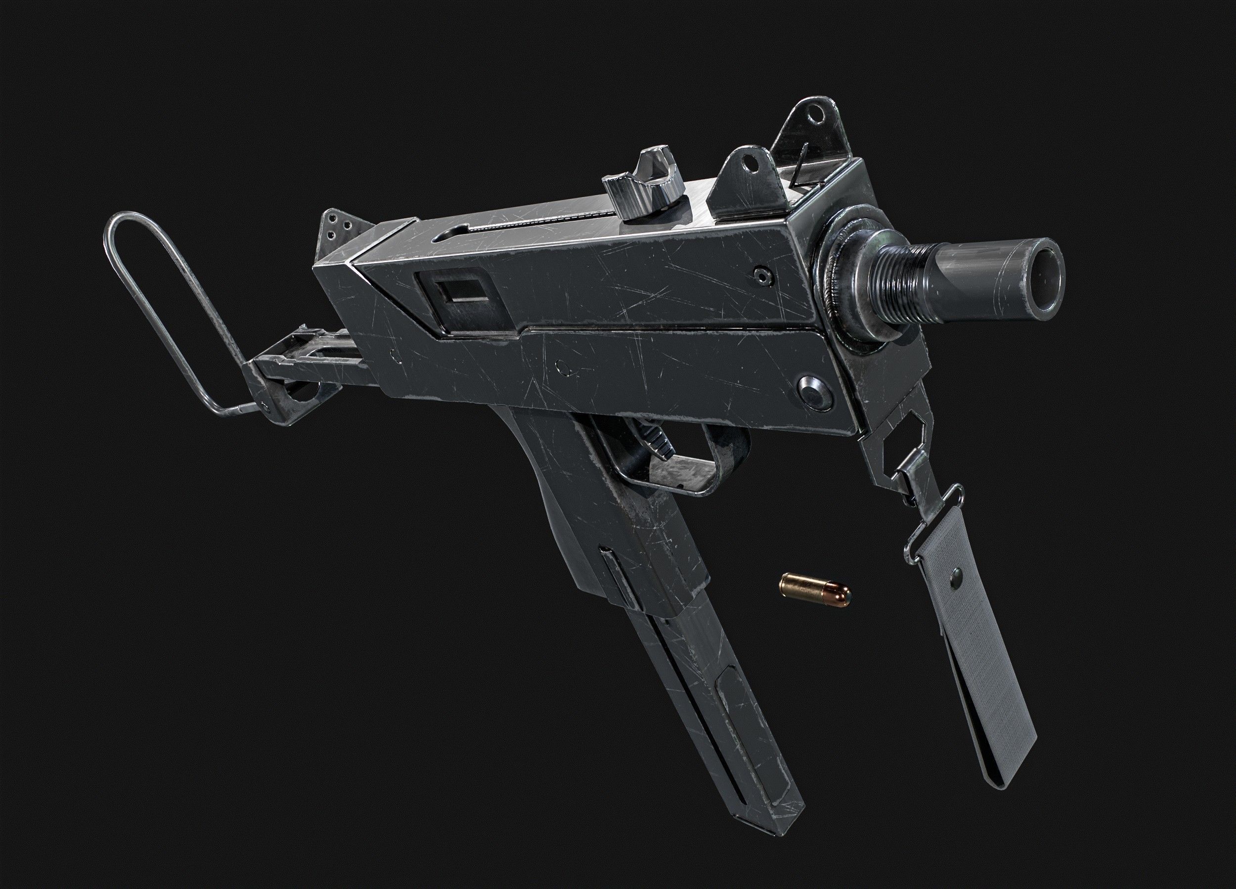 MAC 11 SMG  PACK Low-poly 3D model_28