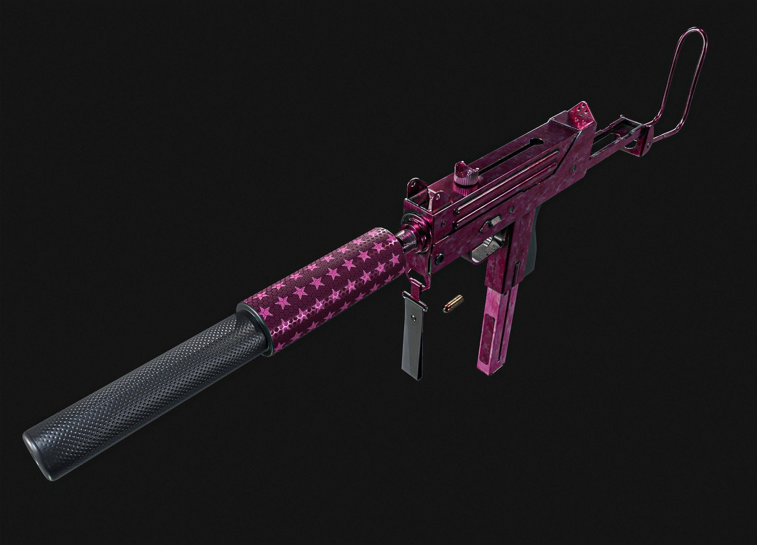 MAC 11 SMG  PACK Low-poly 3D model_21