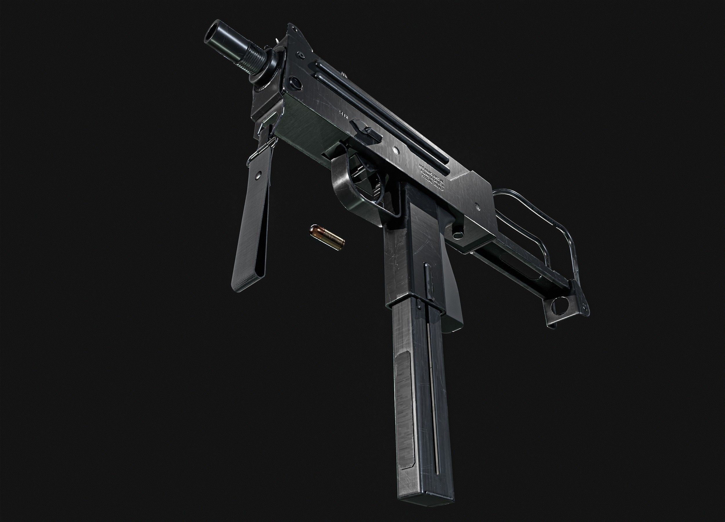 MAC 11 SMG  PACK Low-poly 3D model_12