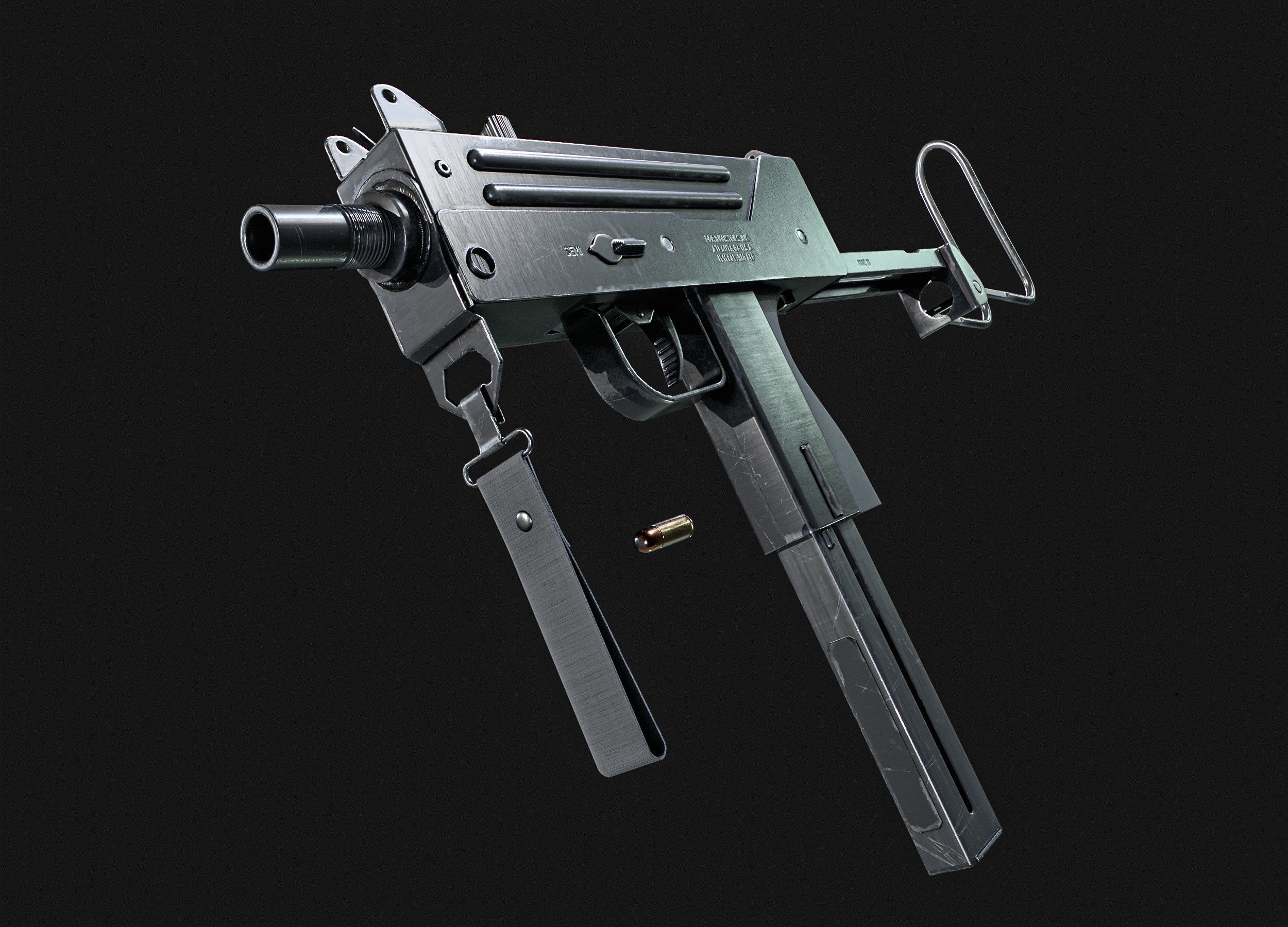 MAC 11 SMG  PACK Low-poly 3D model_26
