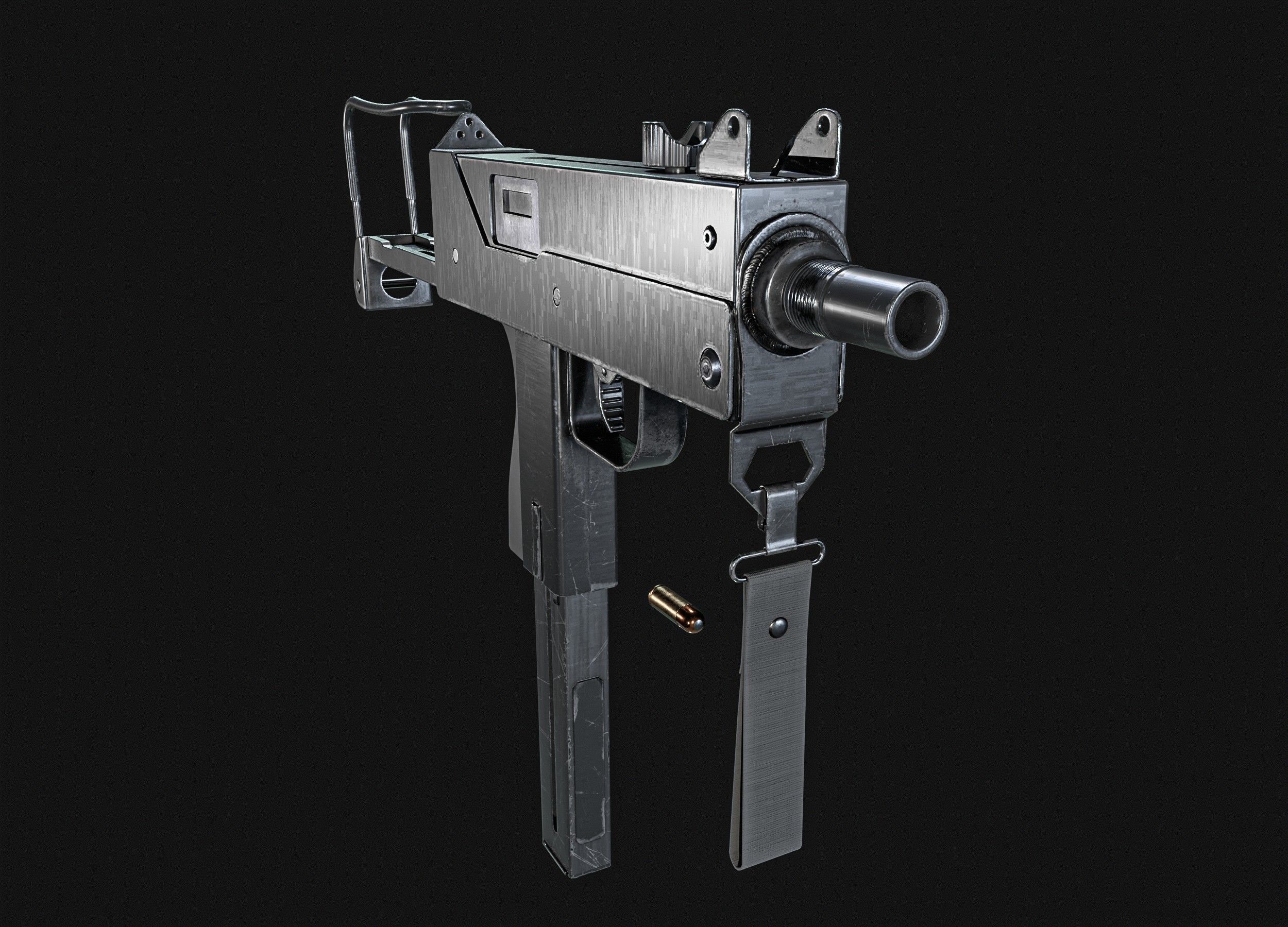 MAC 11 SMG  PACK Low-poly 3D model_16