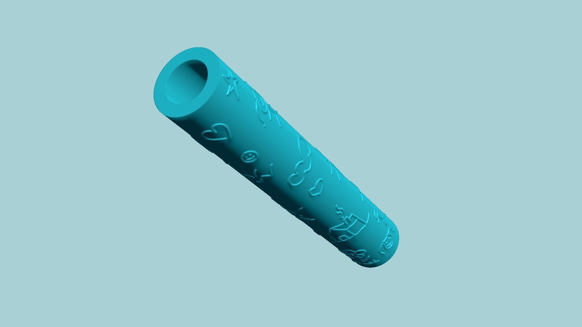 Texture Roll 27 - Kids Draw Positive - Fondant Decoration Maker 3D print model_3