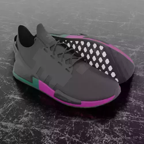 ADIDAS 3D SHOES - PINK - GREEN