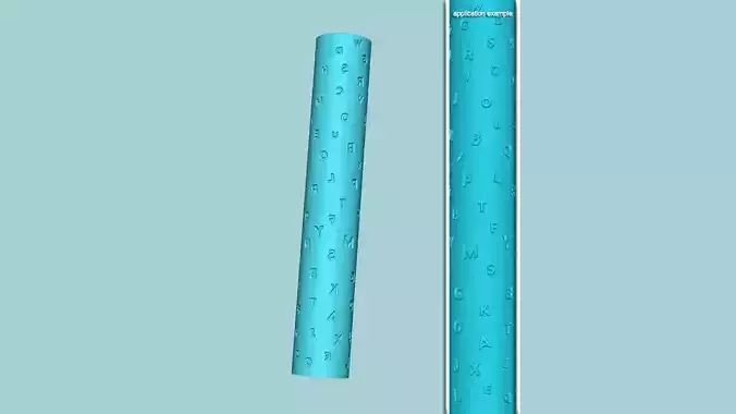 Texture Roll 28 - Alphabet Negative - Fondant Decoration Maker