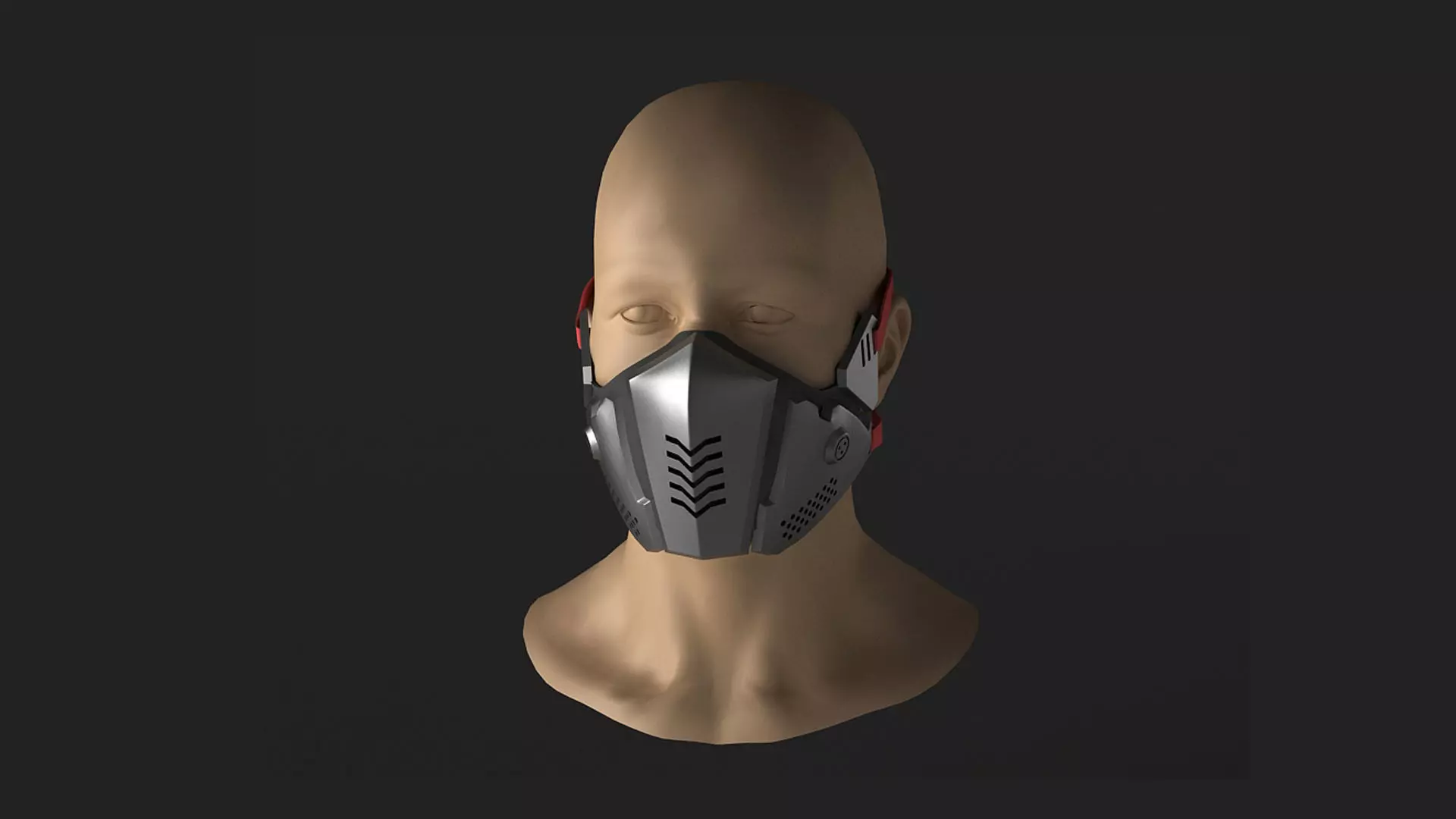 Masks  Tech Metal Masks wearable futuristic masks 3D model_0