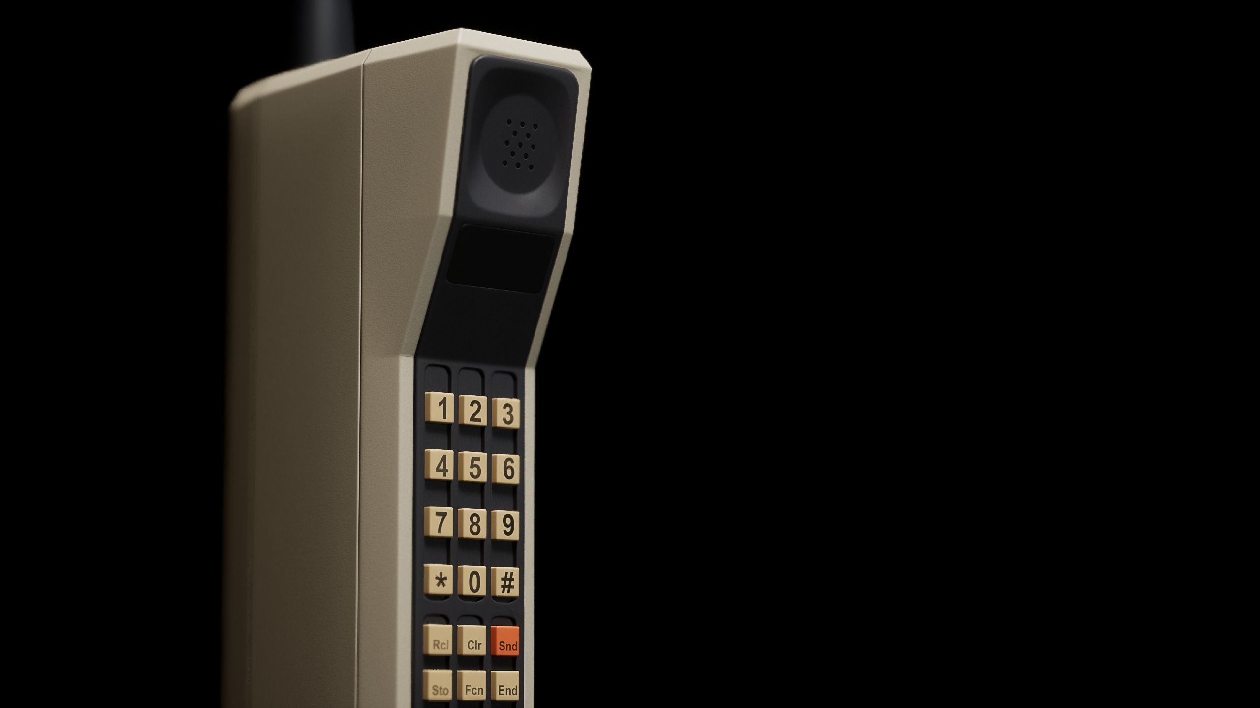 Motorola DynaTAC 8000x Low-poly 3D model_5