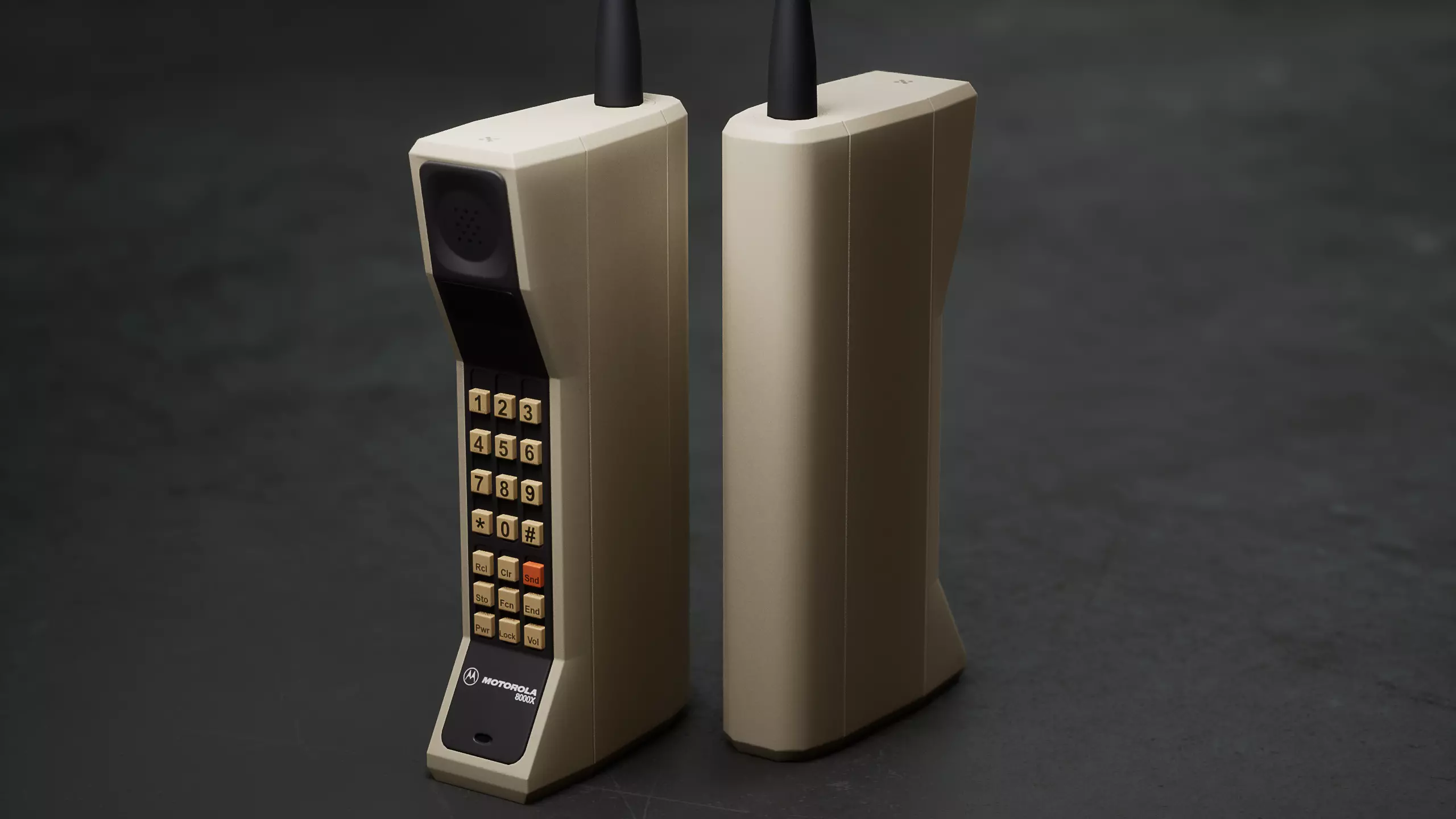 Motorola DynaTAC 8000x Low-poly 3D model_0