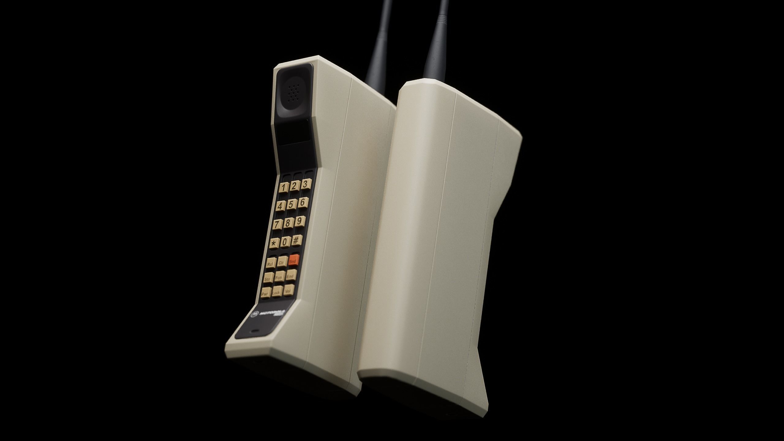 Motorola DynaTAC 8000x Low-poly 3D model_3