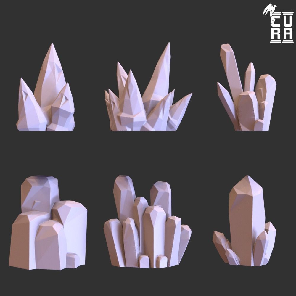 Crystals 3D print model_3